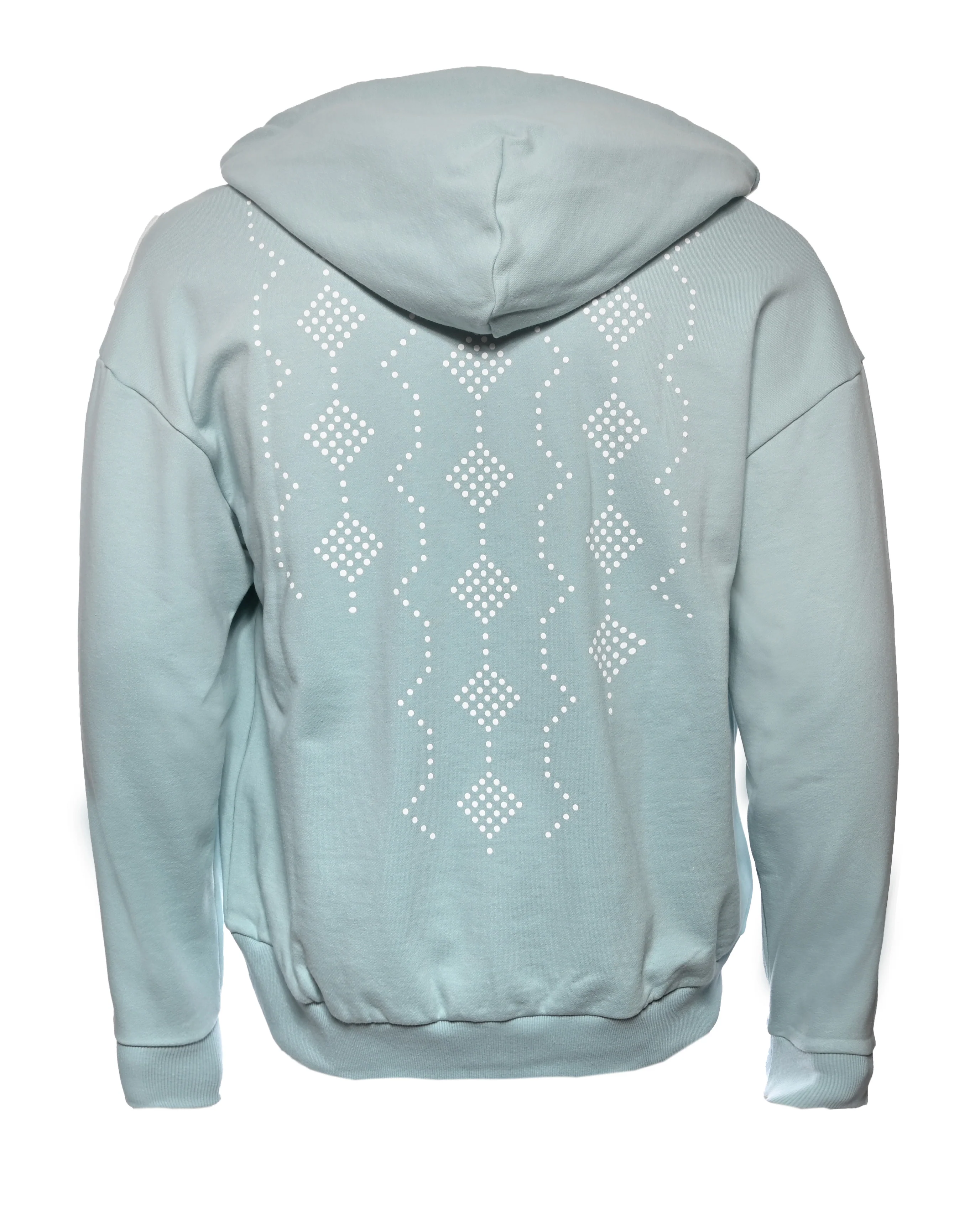 Men’s Light Blue Full-Zip Hoodie - Image 2