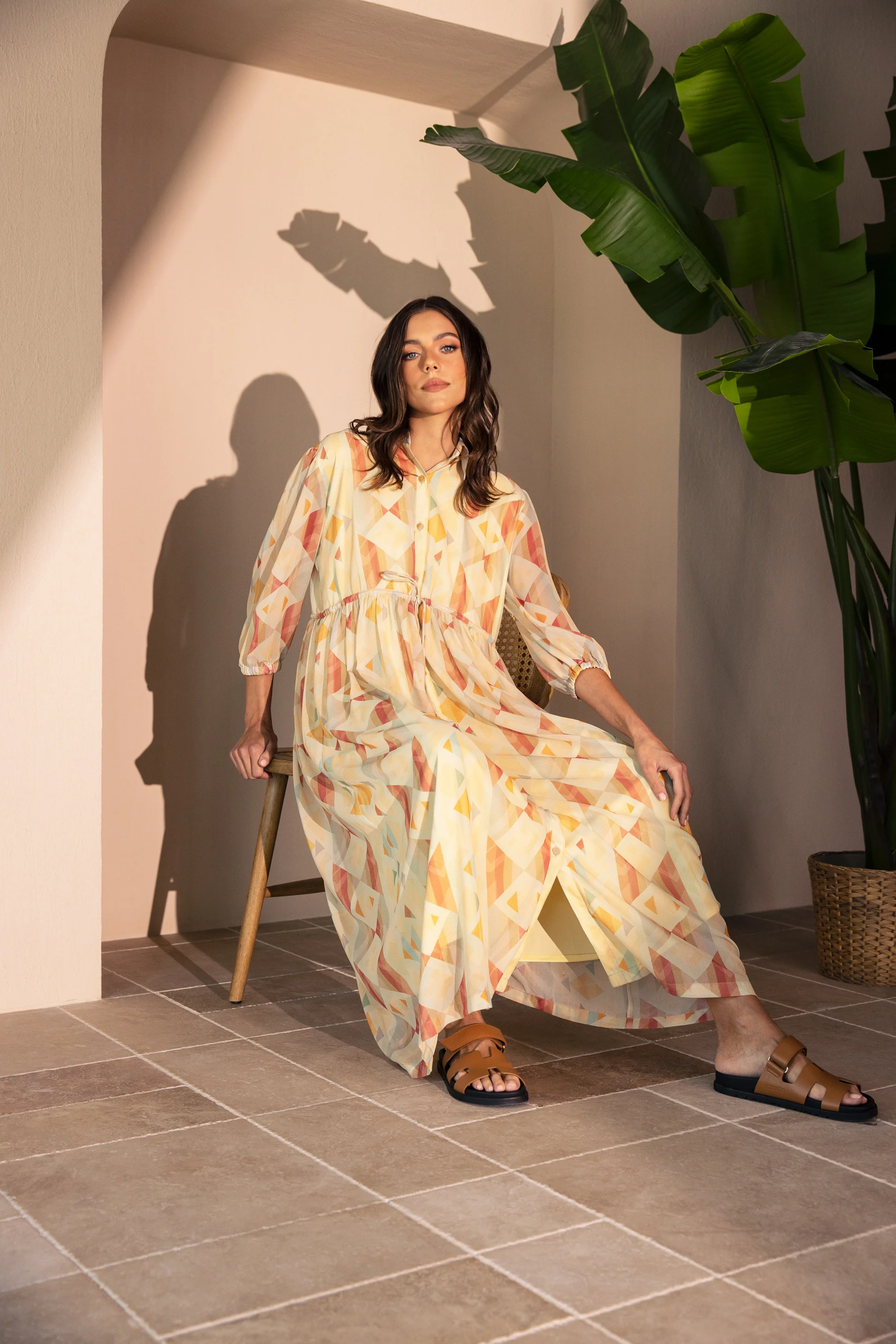 Midi Printed Cotton Dress - Image 3