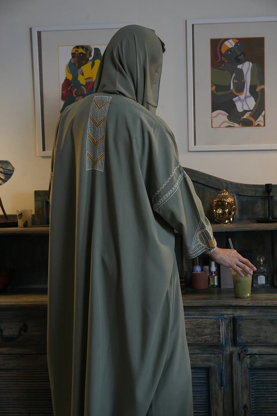 Mineral Grey Aina Abaya - Image 6