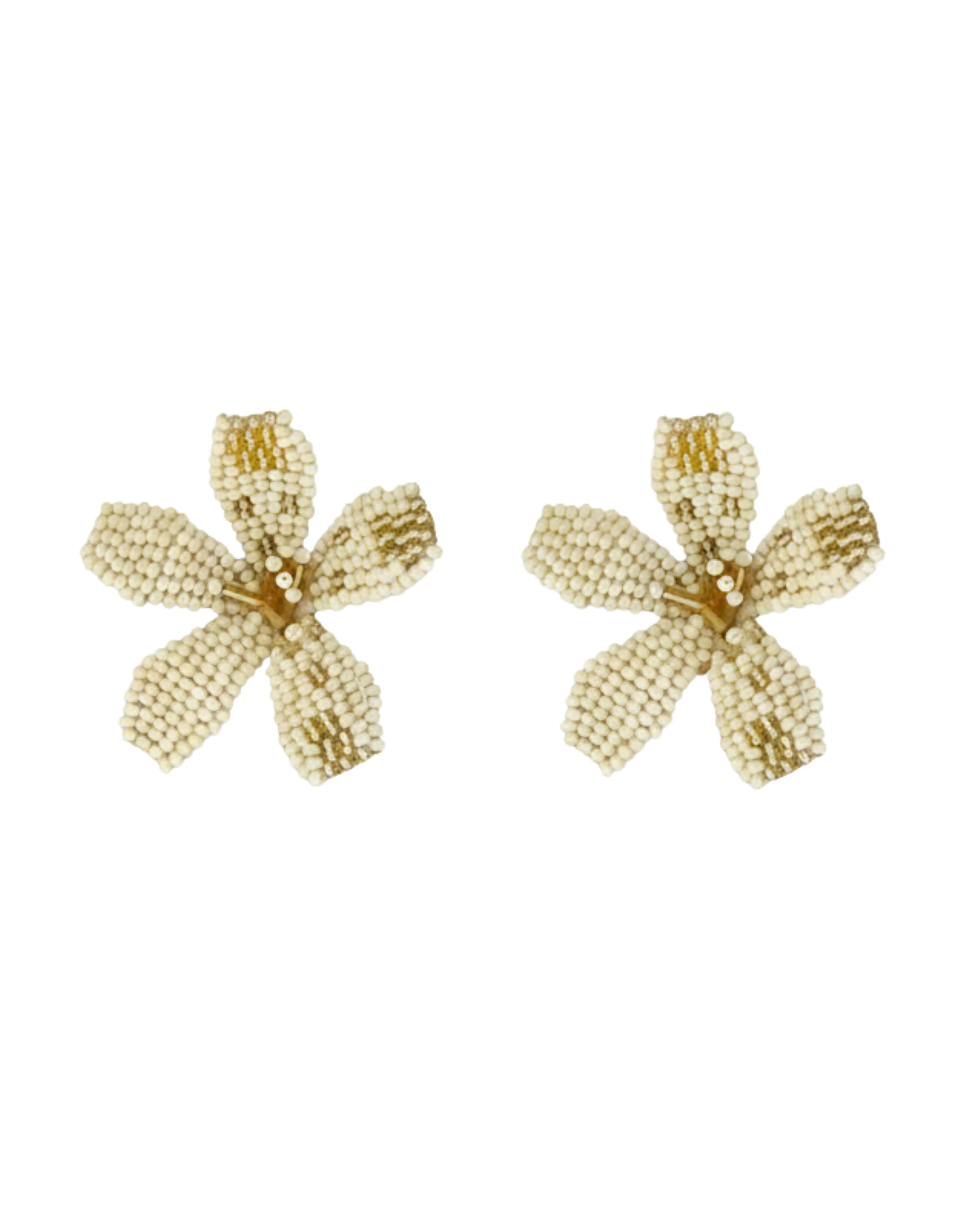 Mini White Blossom Earrings