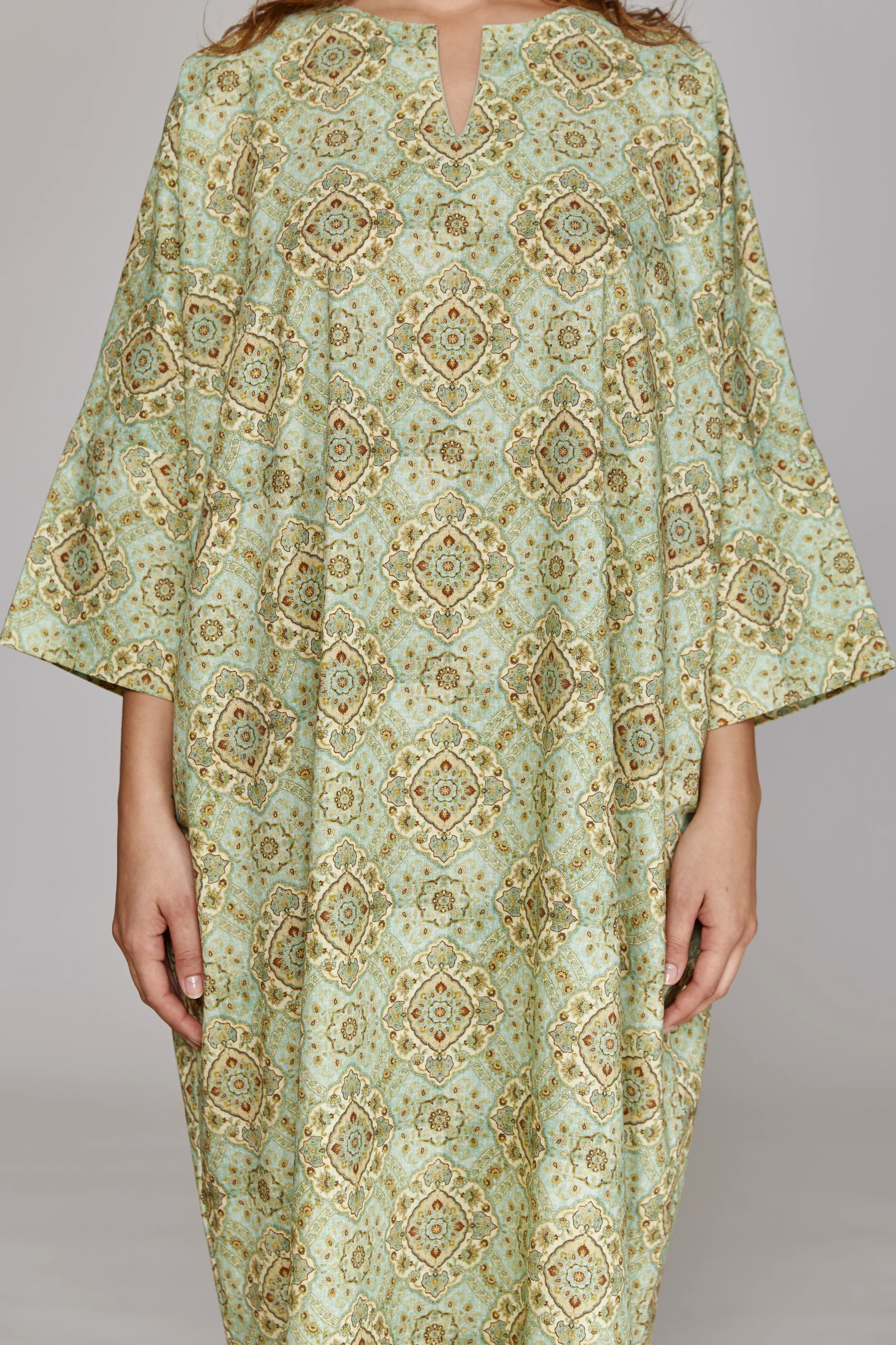 Mint Green Qala Kaftan - Image 7