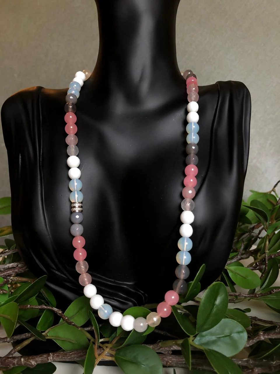 Mixed Stones Pendant Necklace - Image 2