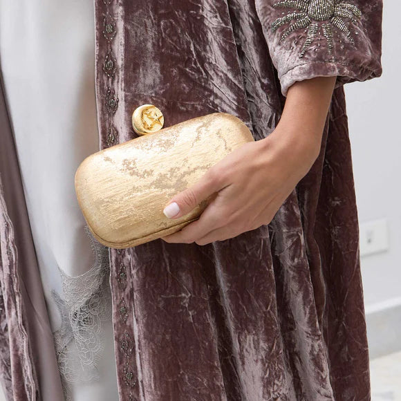 Moon on Gold Box Clutch - Image 5