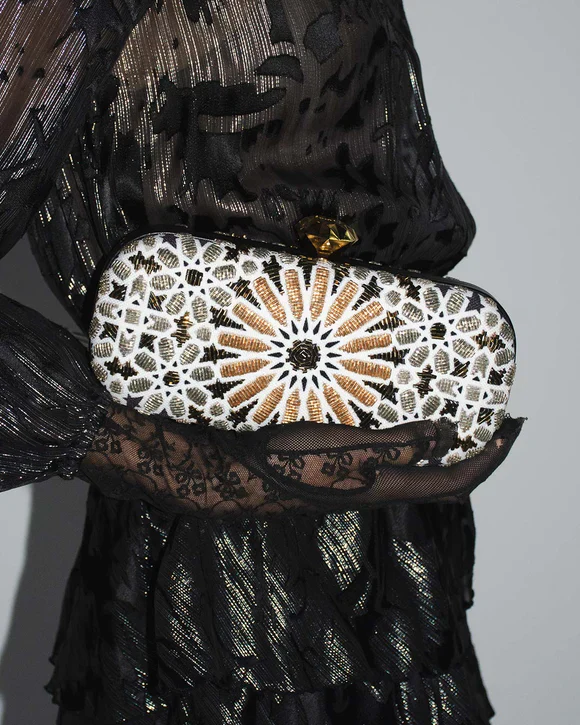 Moroccan Big Box Gold Clutch - Image 4