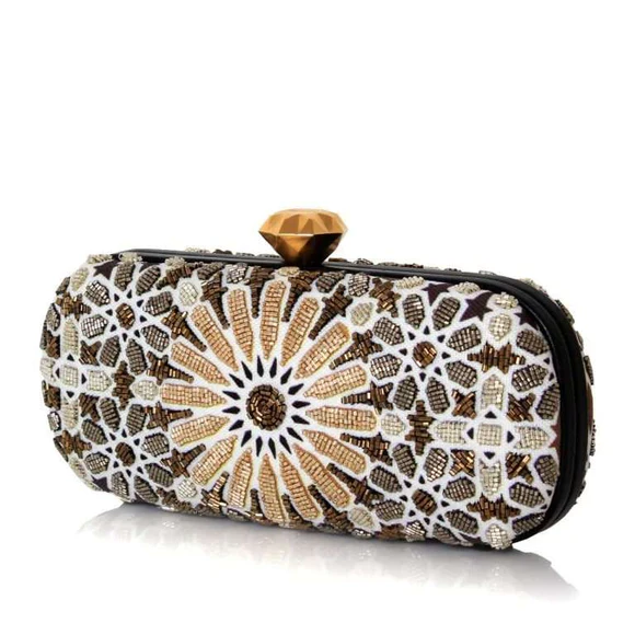 Moroccan Big Box Gold Clutch - Image 6