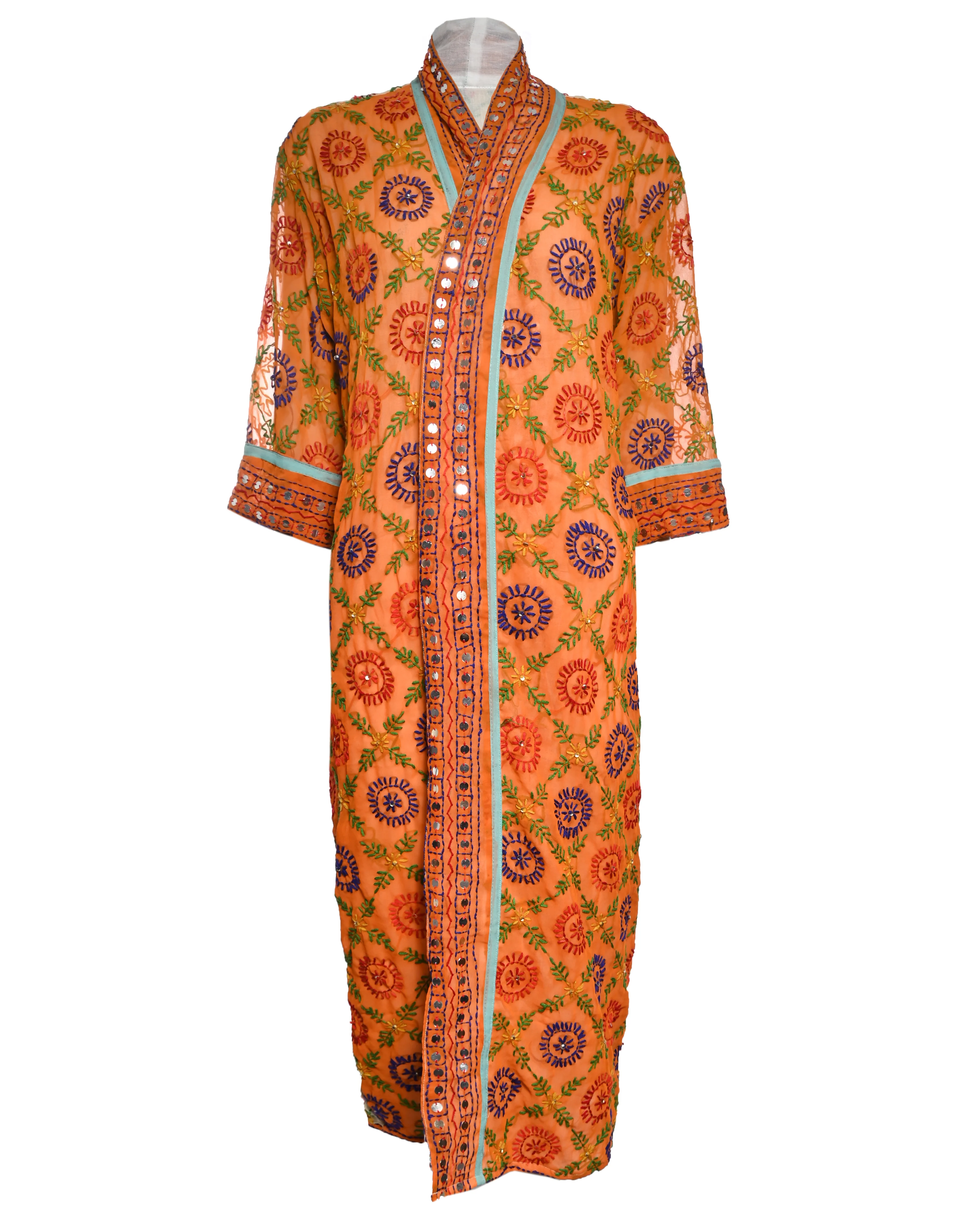 Multicolor Embroidered Kimono
