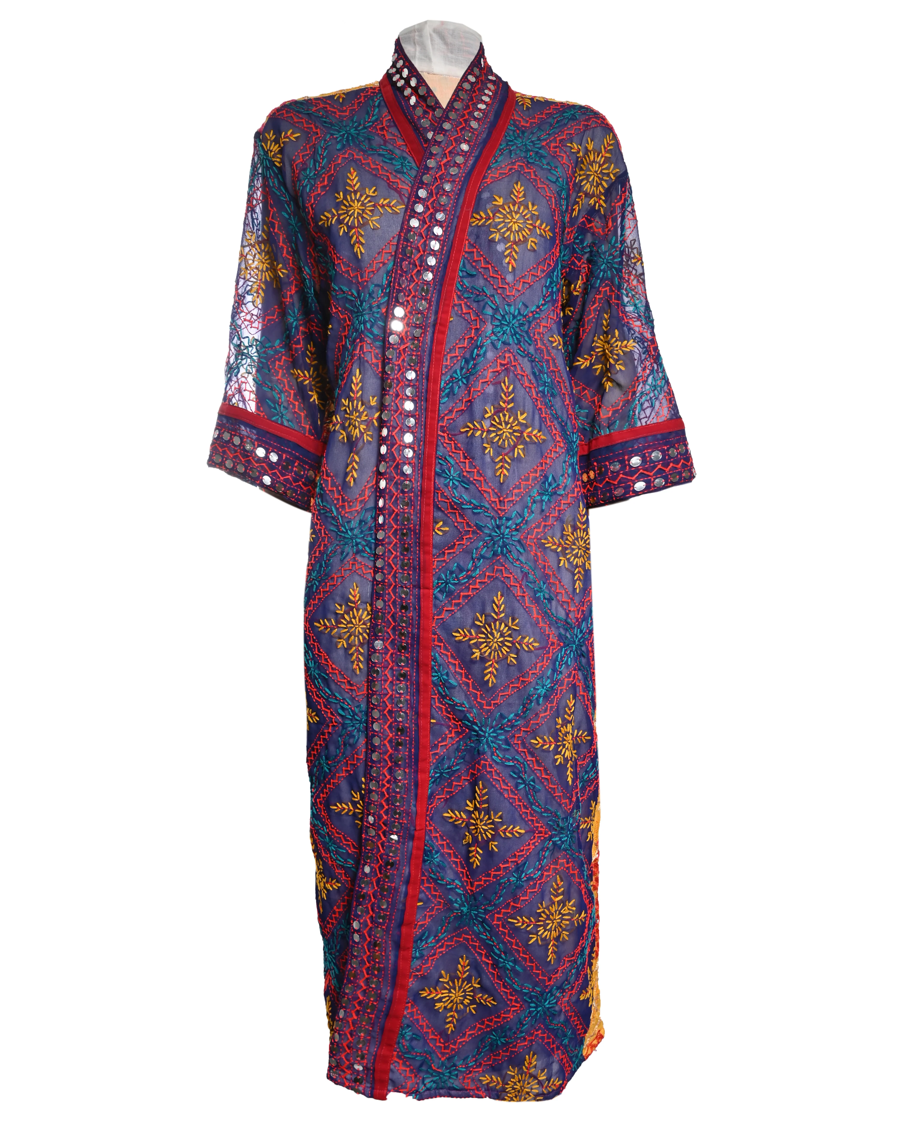 Multicolor Embroidered Kimono