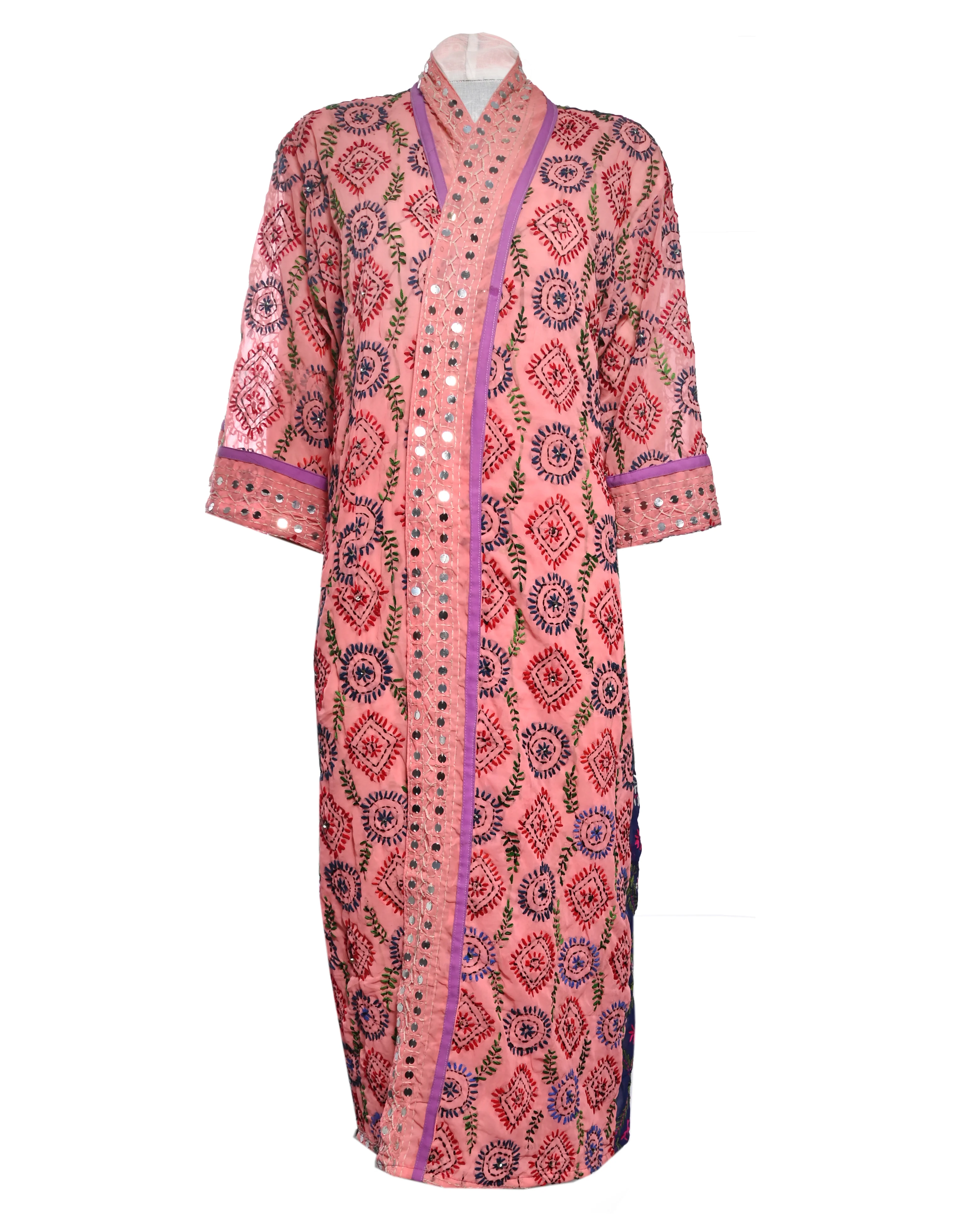 Multicolor Embroidered Kimono