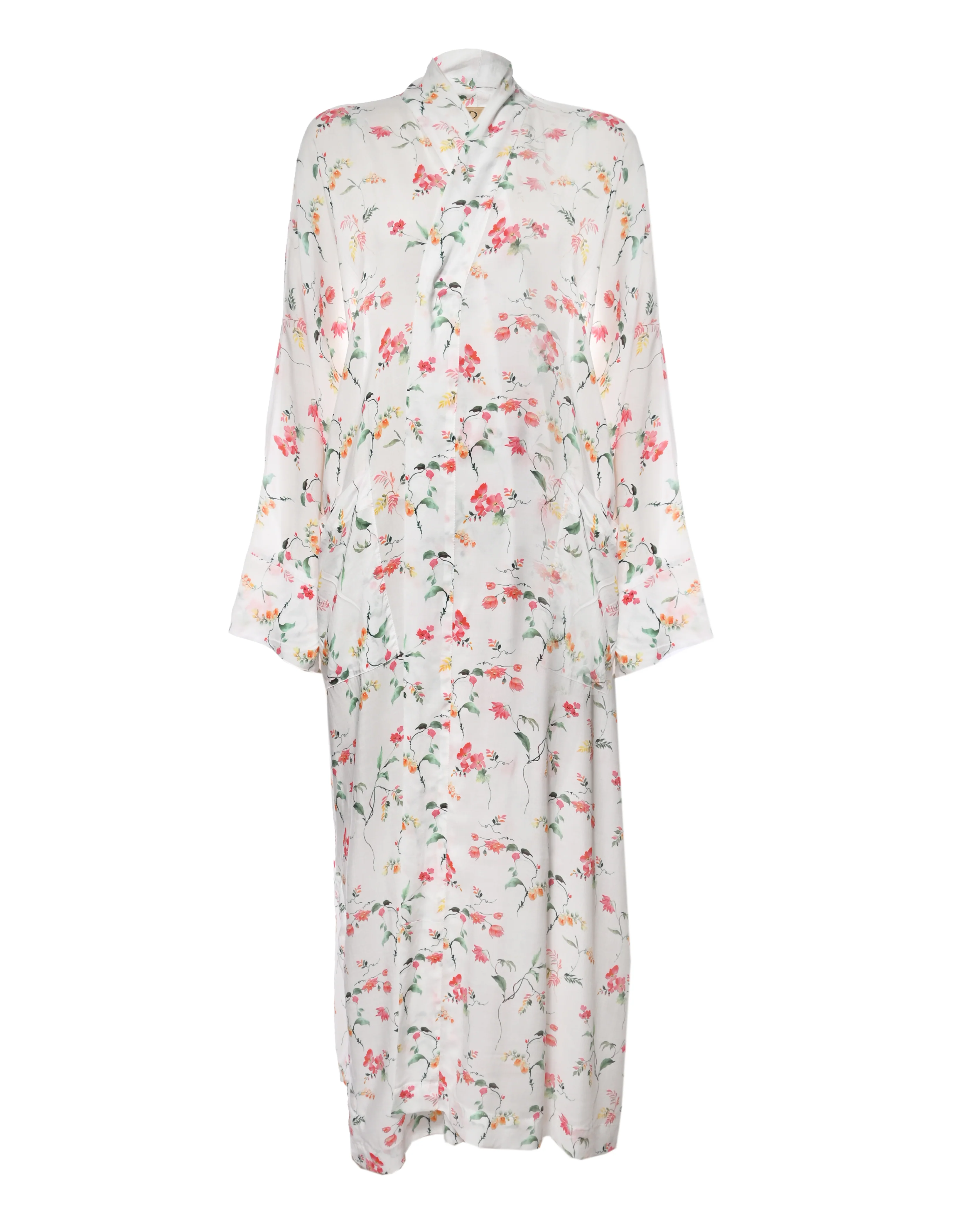 Multicolor Silk Kimono Abaya