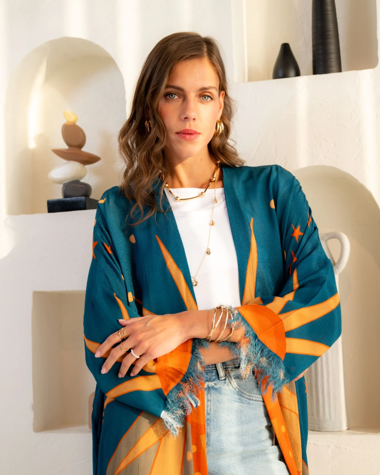 Multicolor Kimono Abaya - Image 5