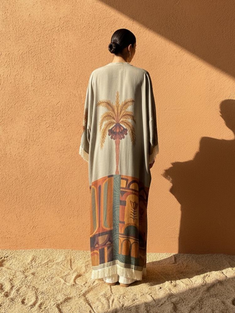 Multicolor Kimono Abaya - Image 2