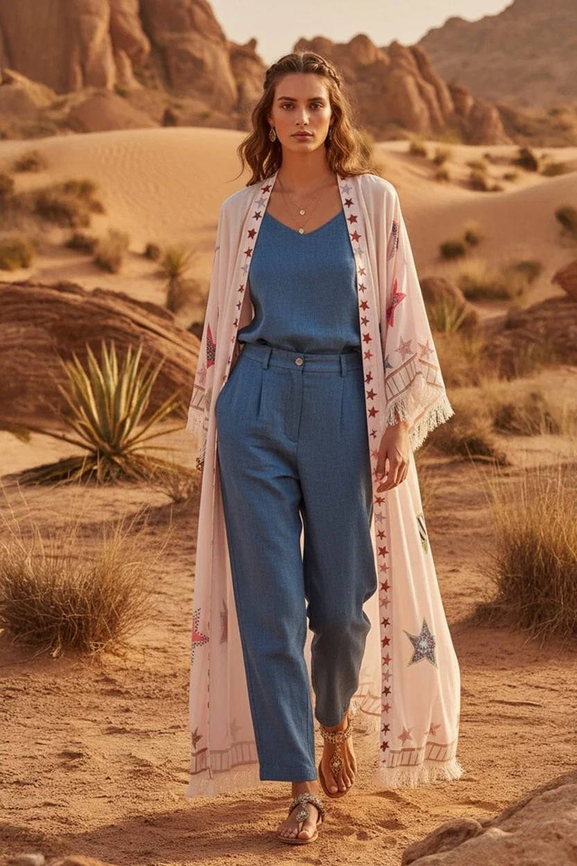 Multicolor Kimono Abaya