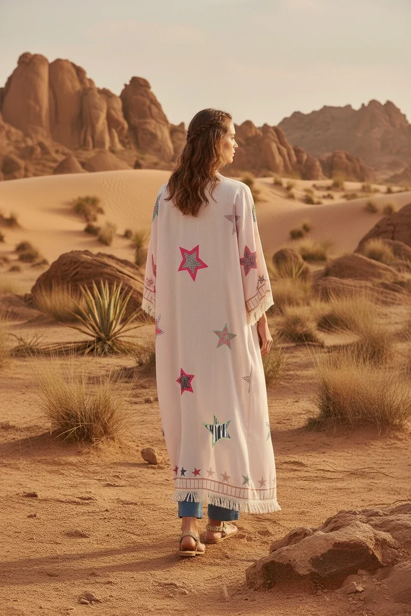 Multicolor Kimono Abaya - Image 2