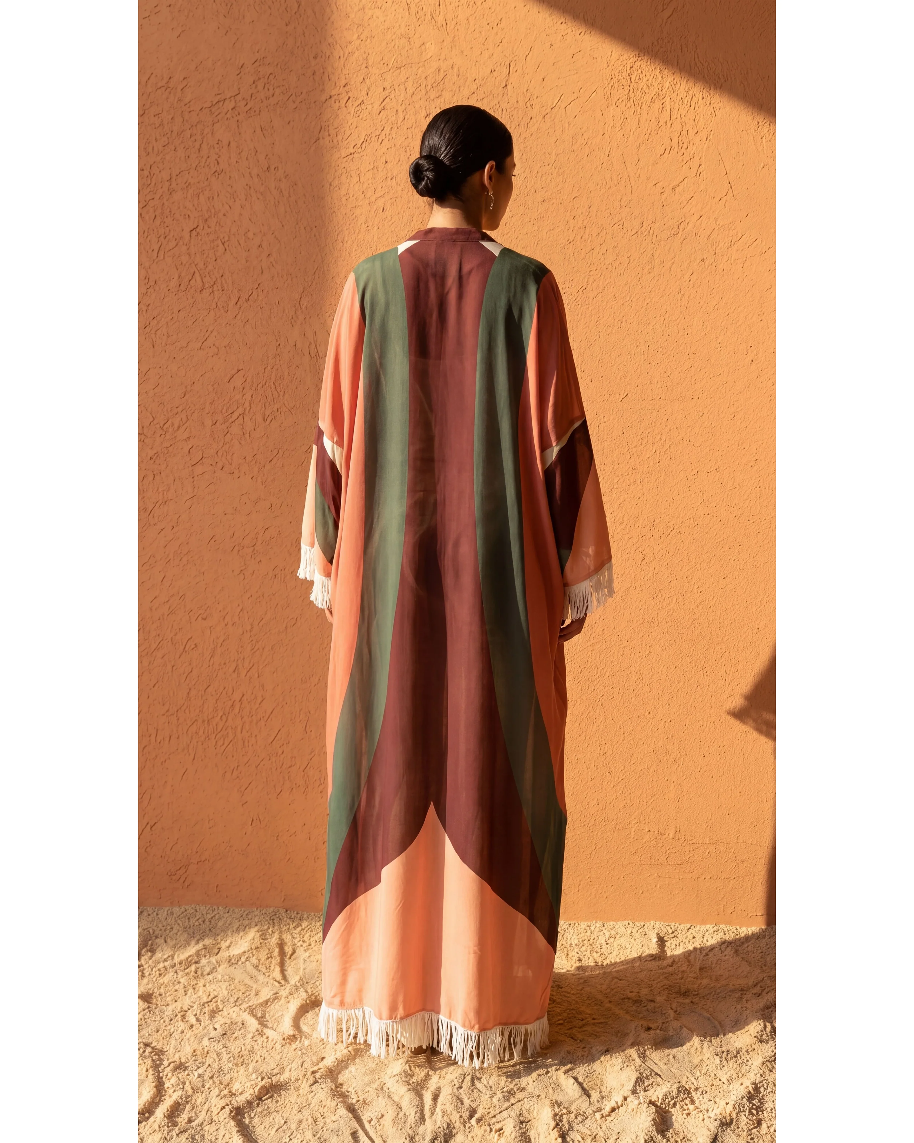 Multicolor Kimono Abaya - Image 2