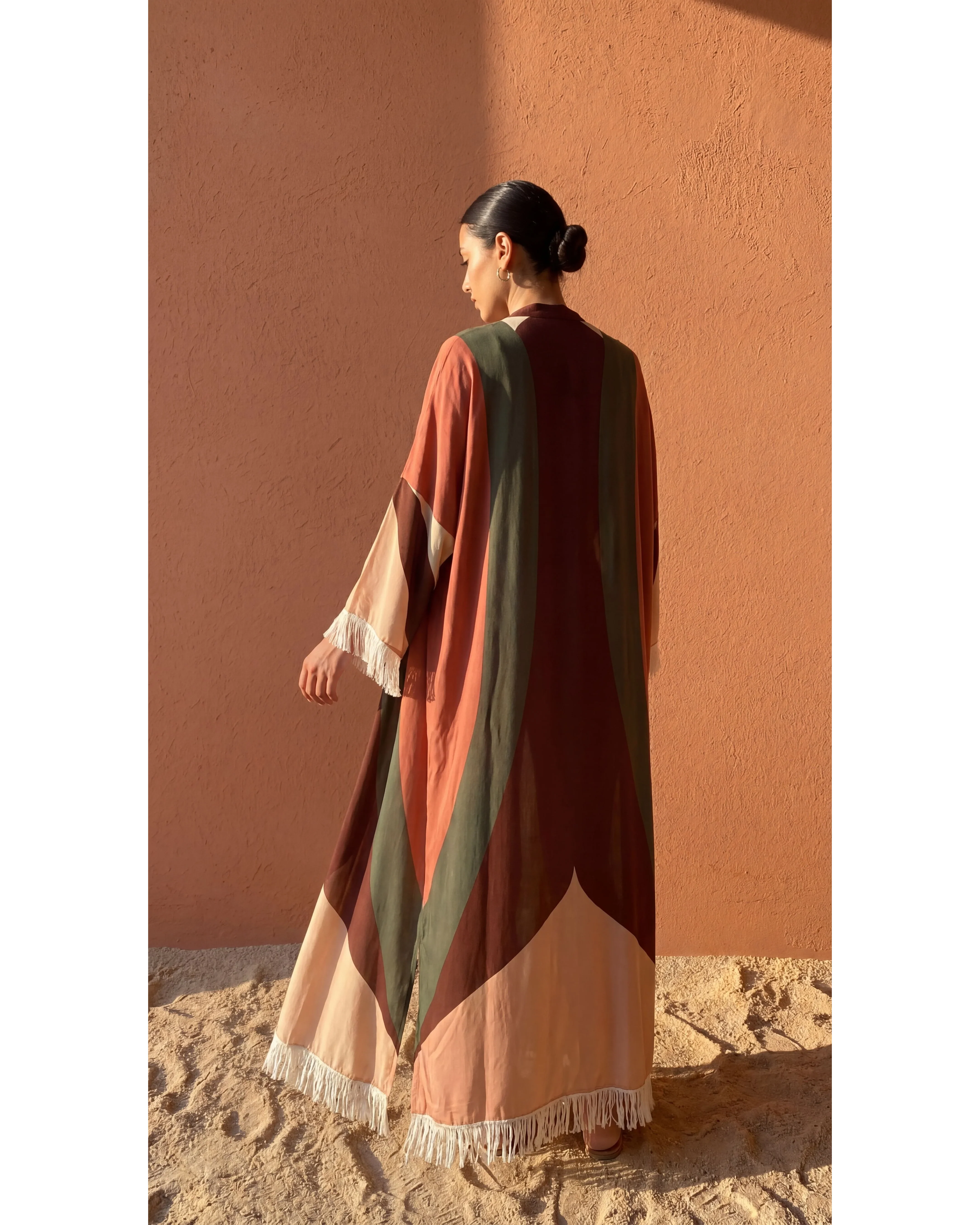 Multicolor Kimono Abaya - Image 4