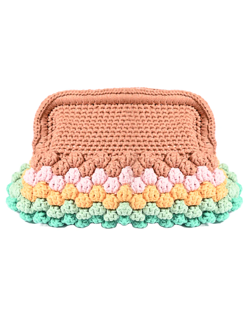 Multicolor Popcorn Clutch Bag