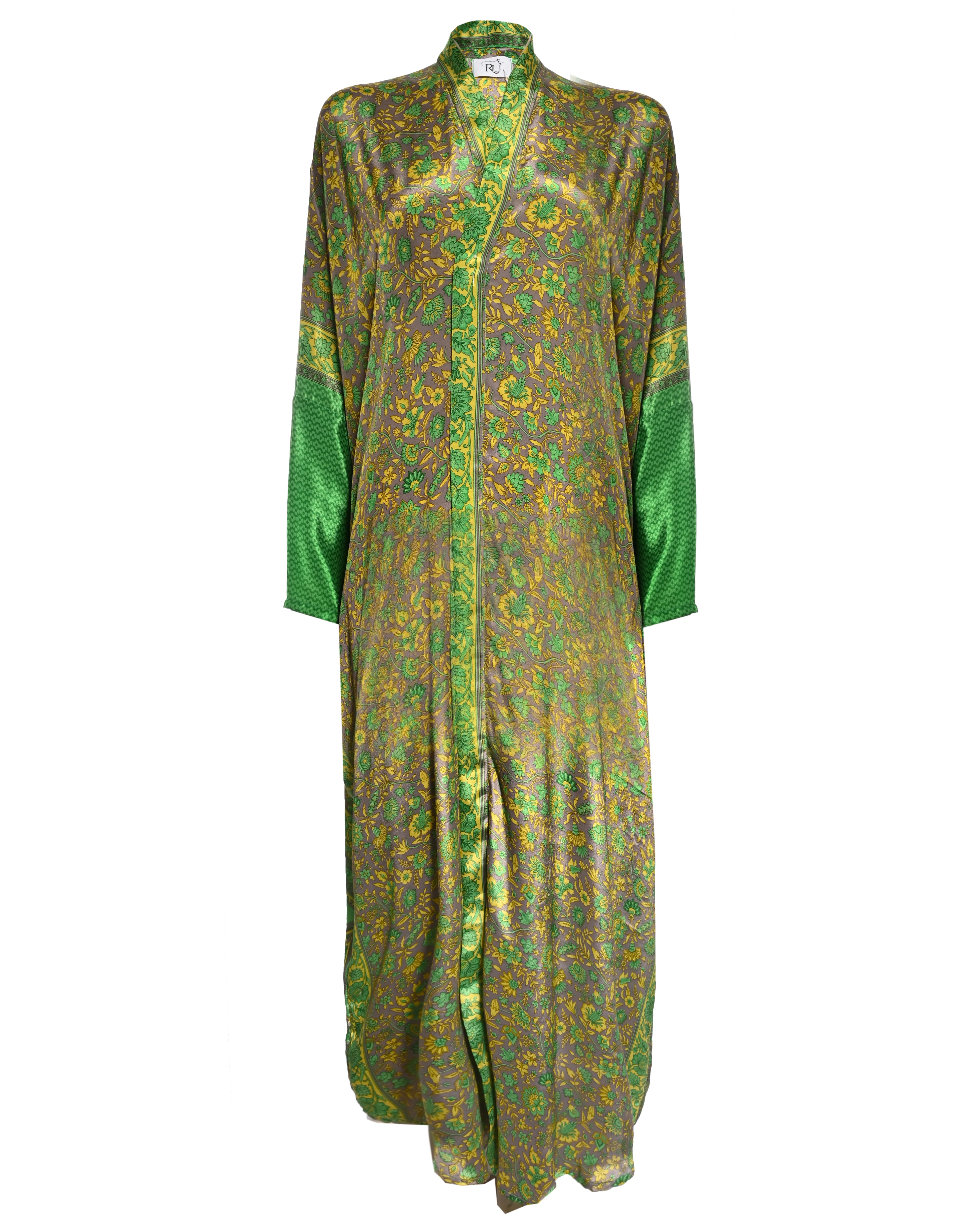 Multicolor Silk Abaya