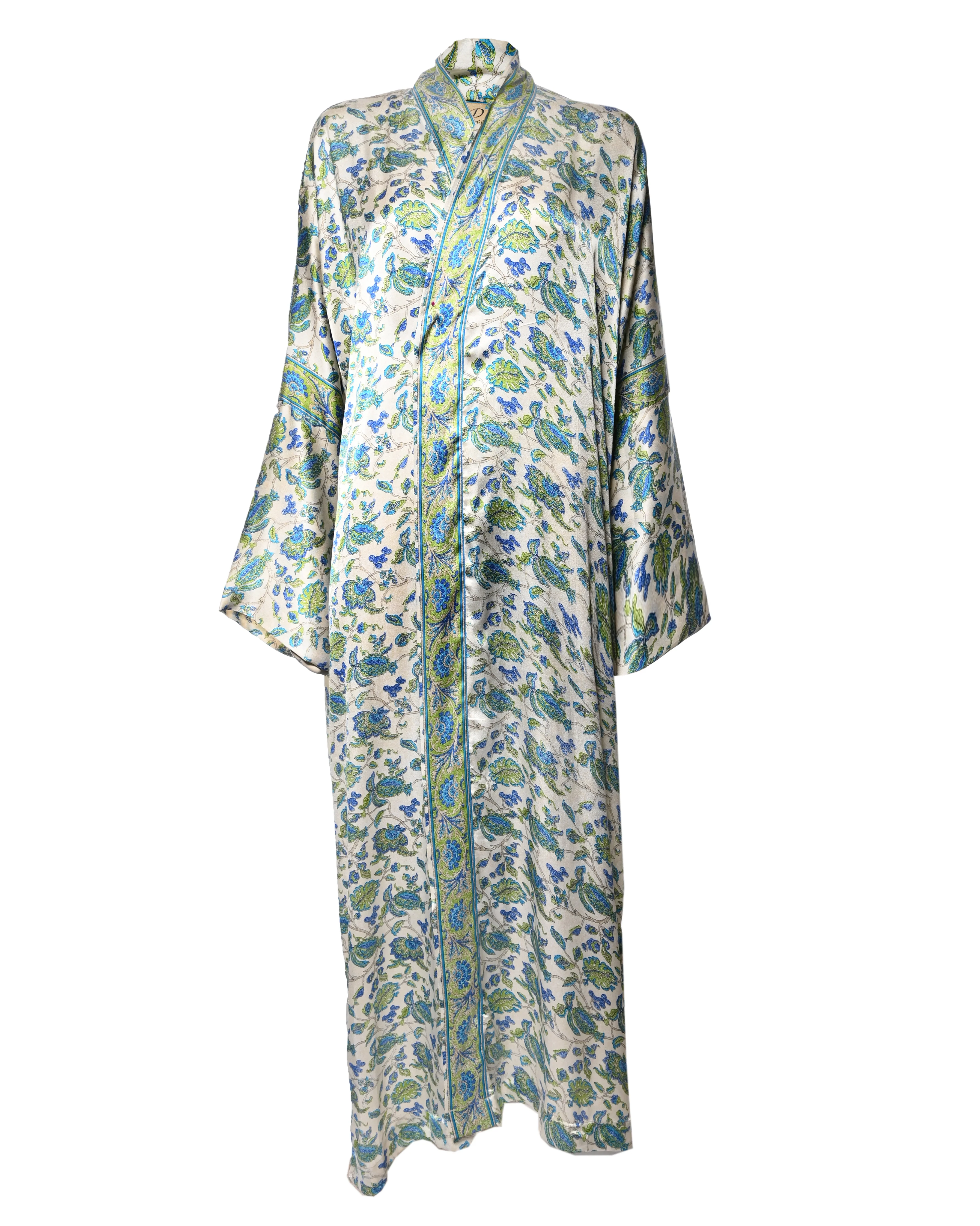 Multicolor Silk Kimono Abaya