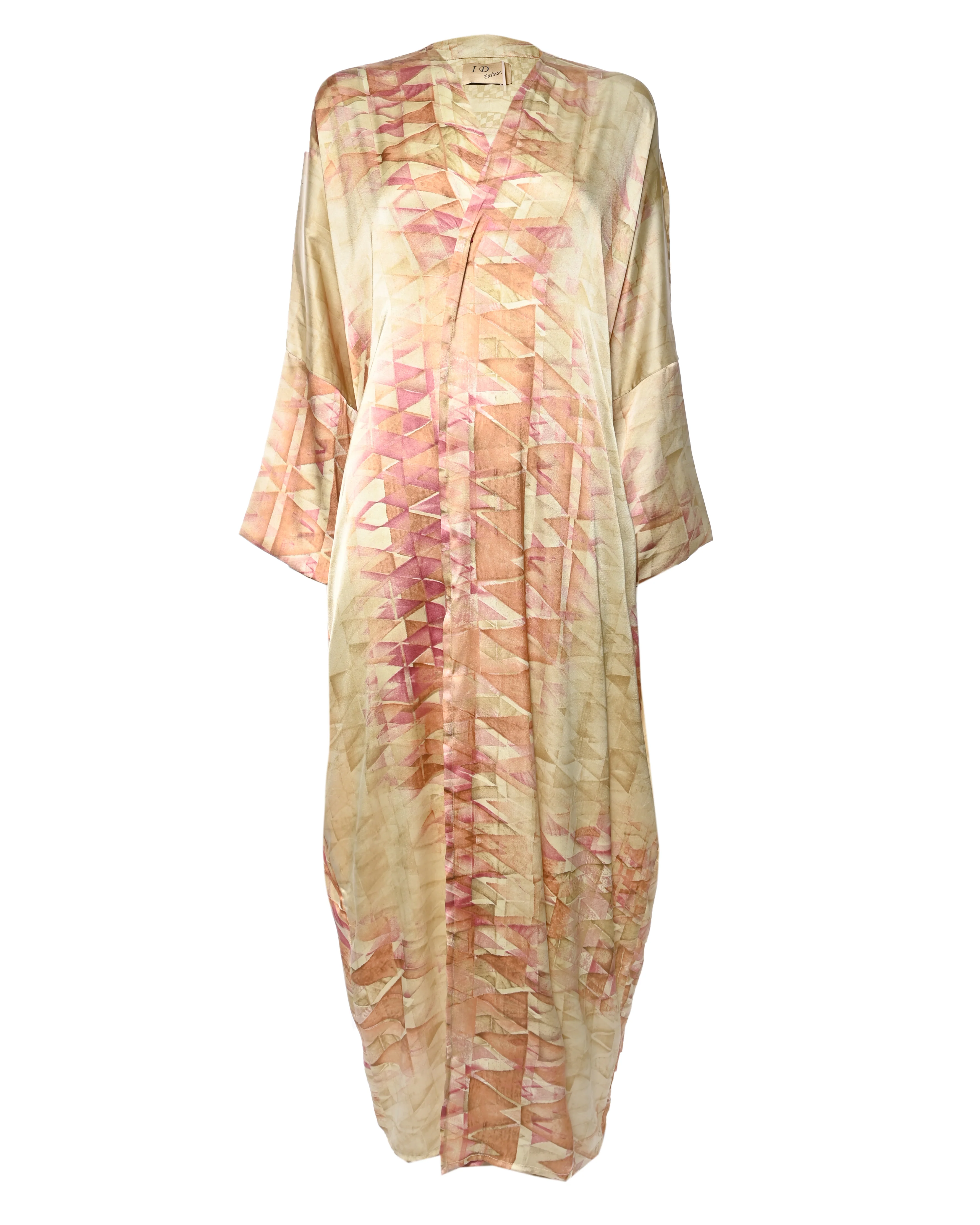 Multicolor Silk Kimono Abaya