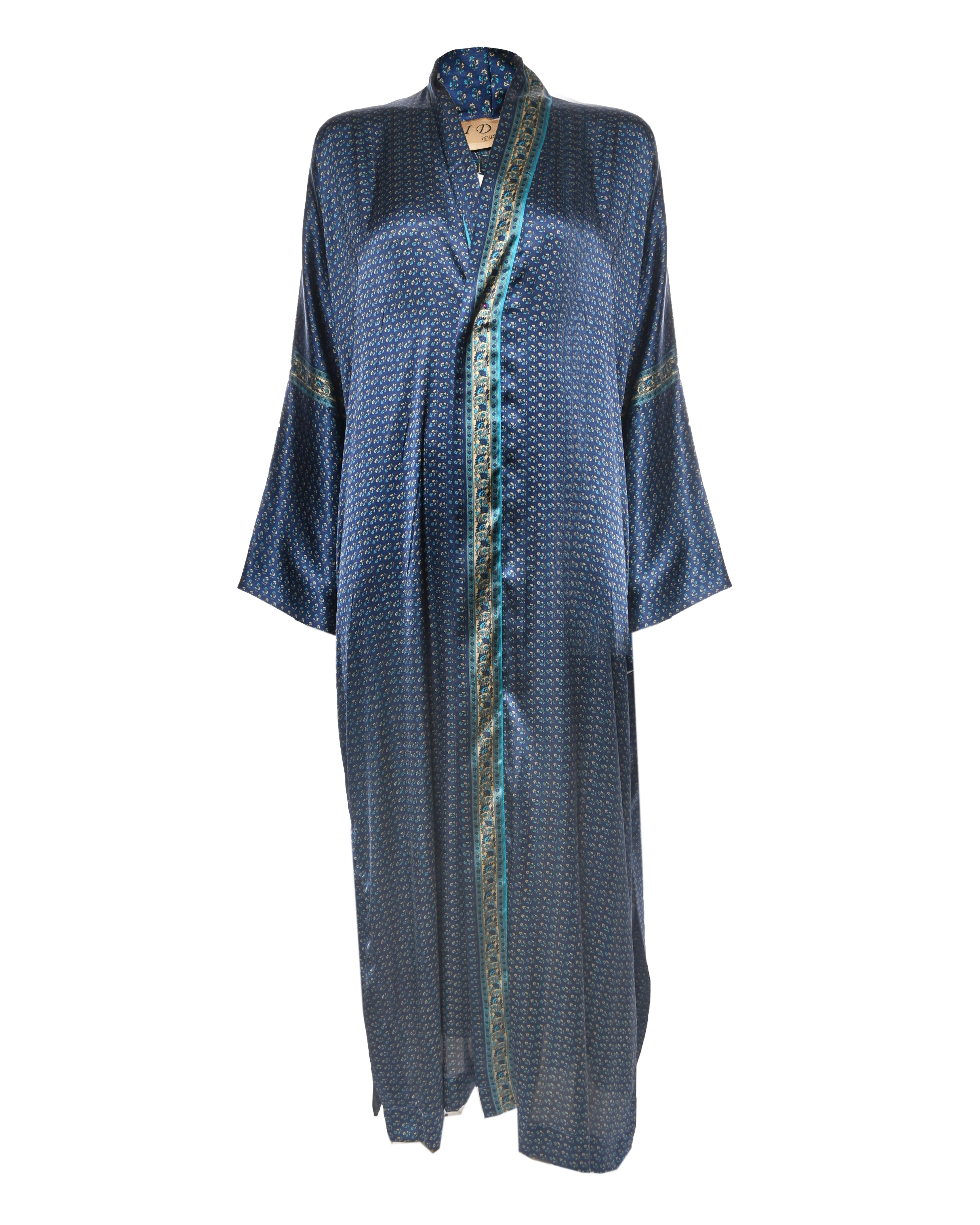 Multicolor Silk Kimono Abaya