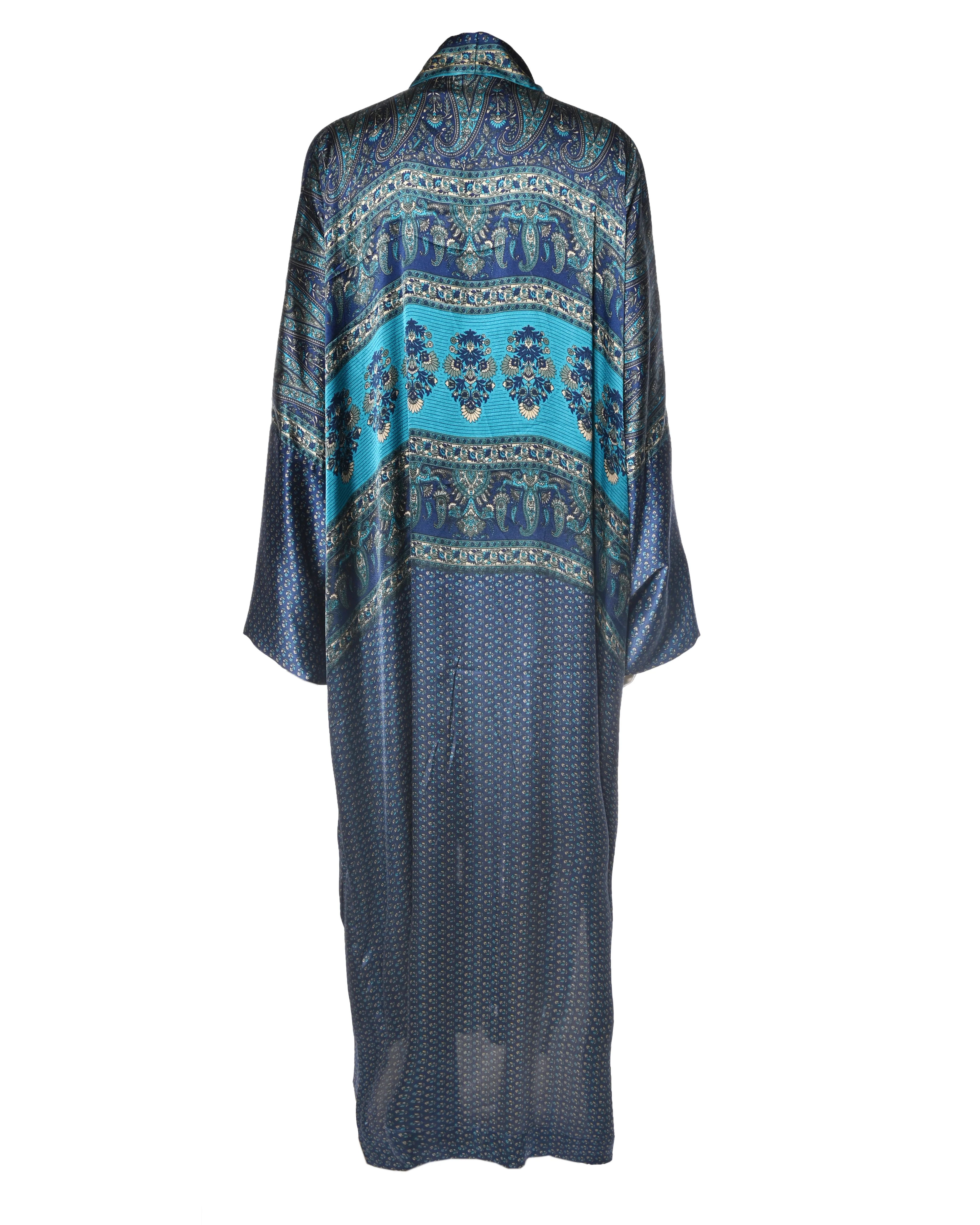 Multicolor Silk Kimono Abaya - Image 2