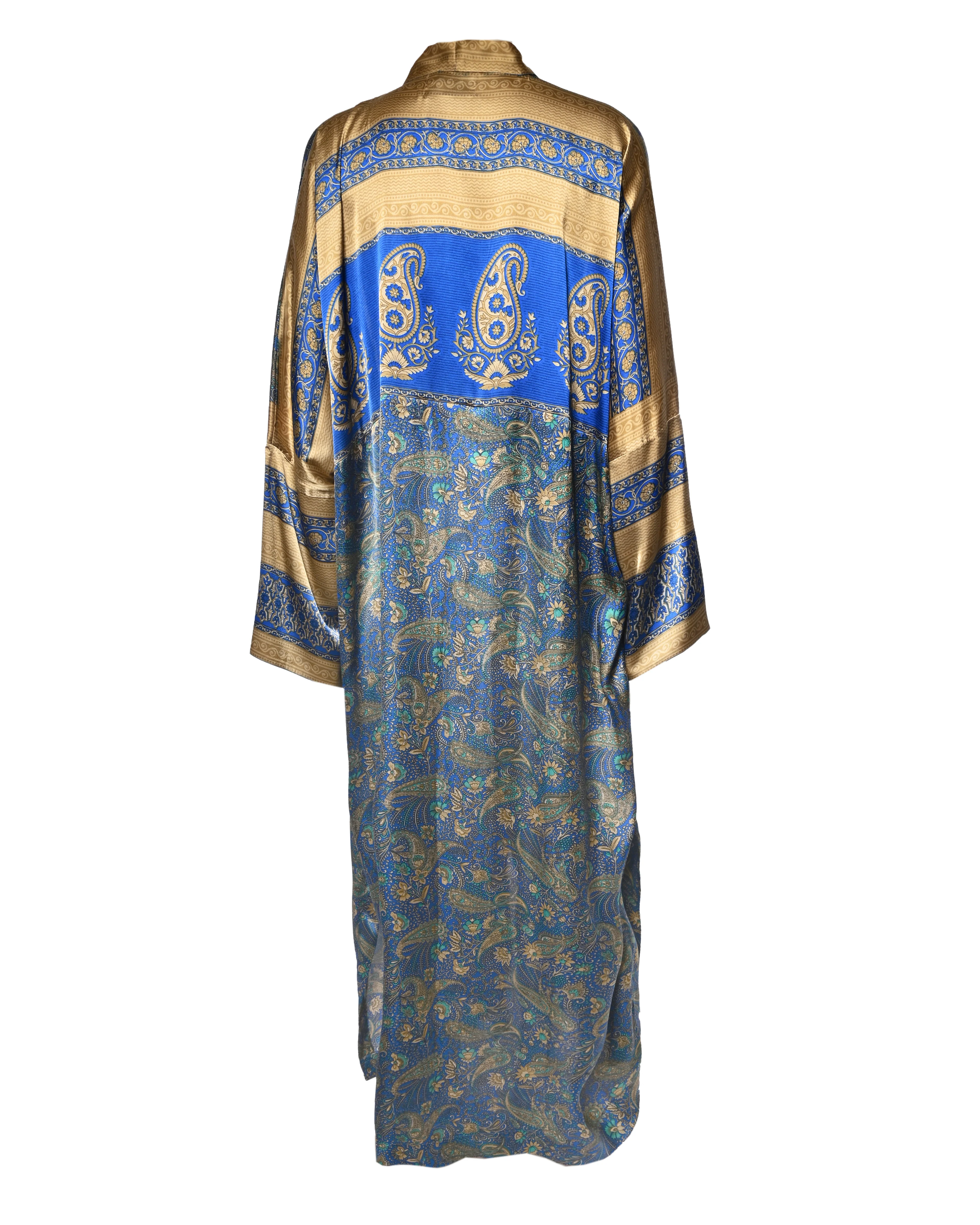 Multicolor Silk Kimono Abaya - Image 2
