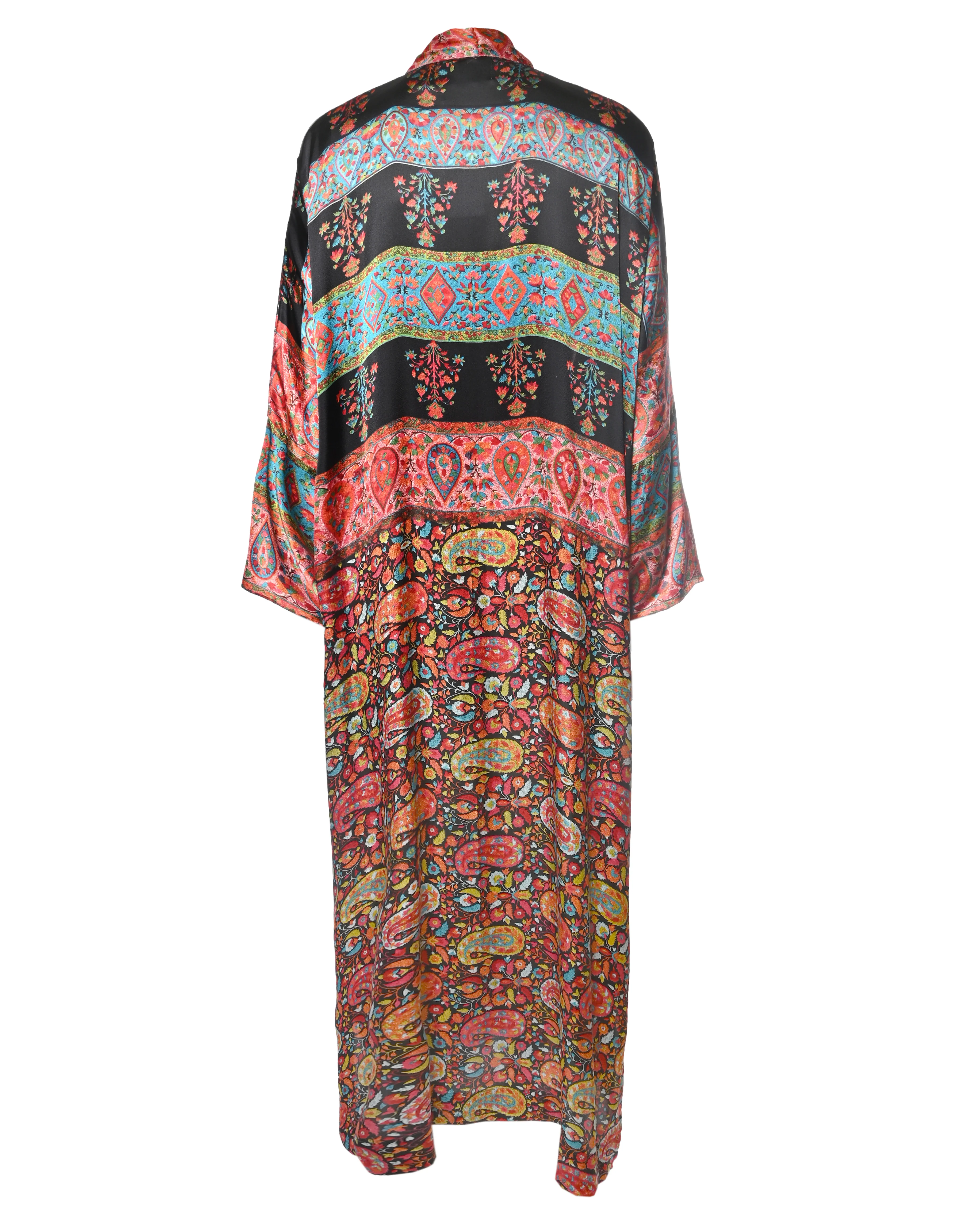 Multicolor Silk Kimono Abaya - Image 2