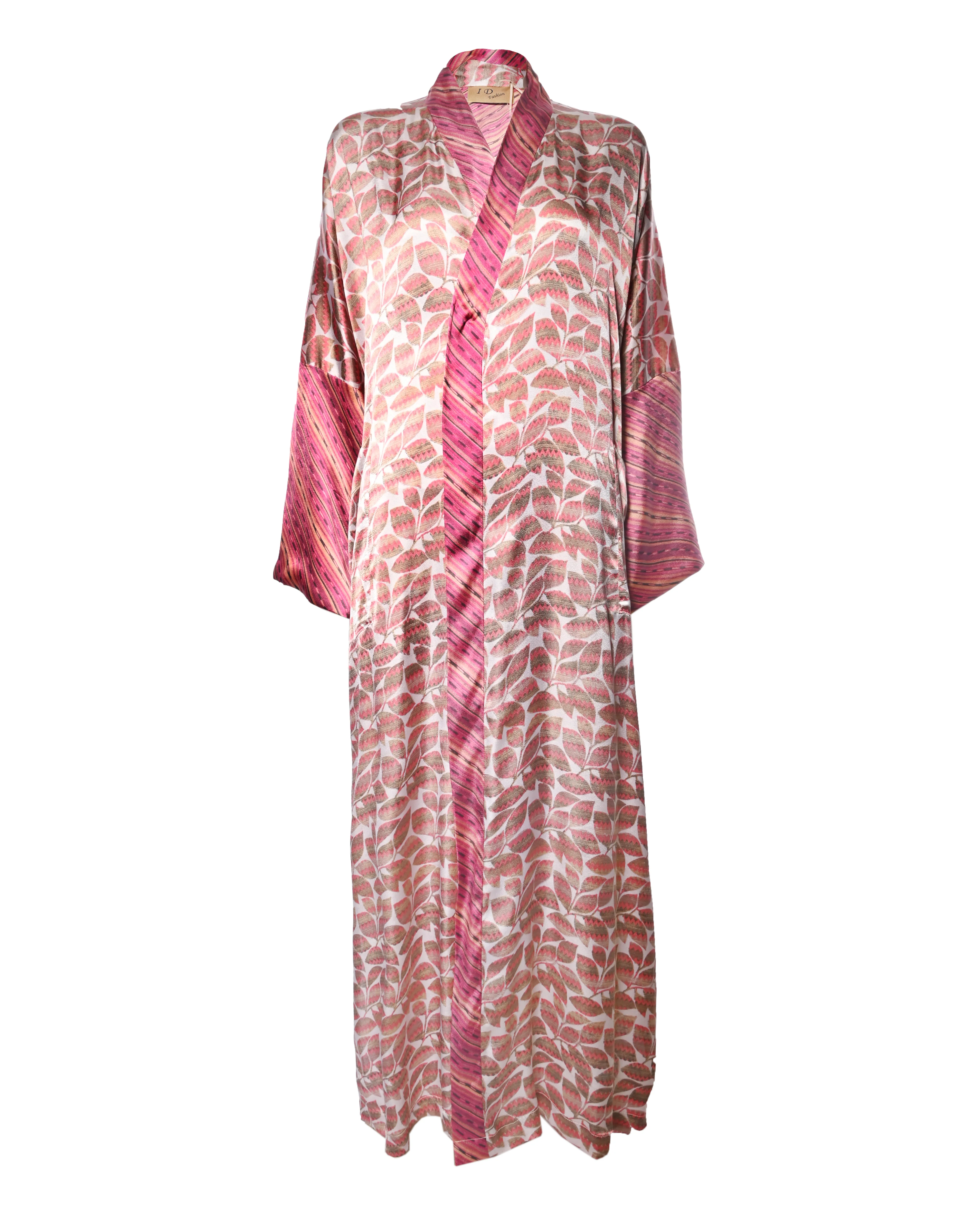 Multicolor Silk Kimono Abaya