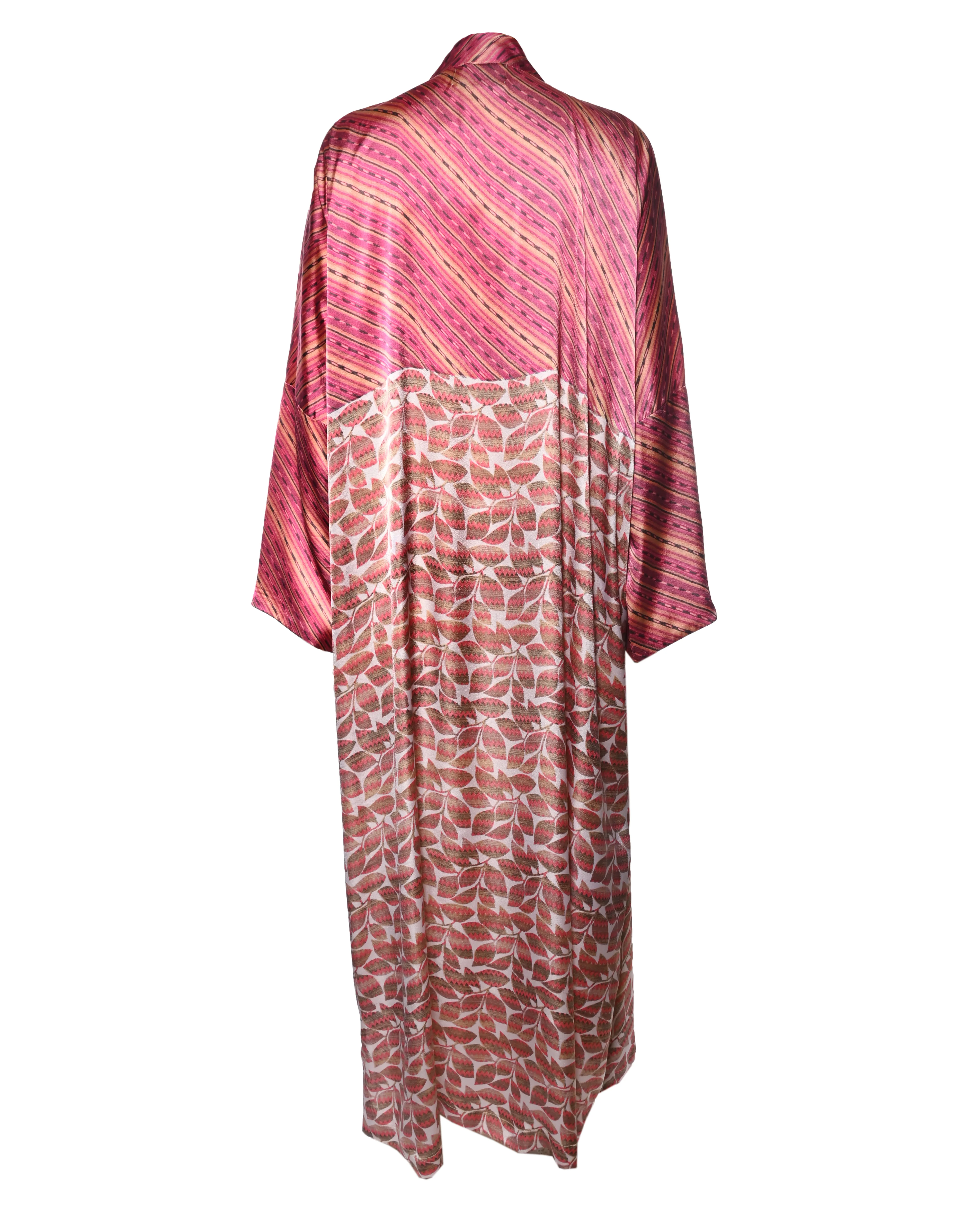 Multicolor Silk Kimono Abaya - Image 2