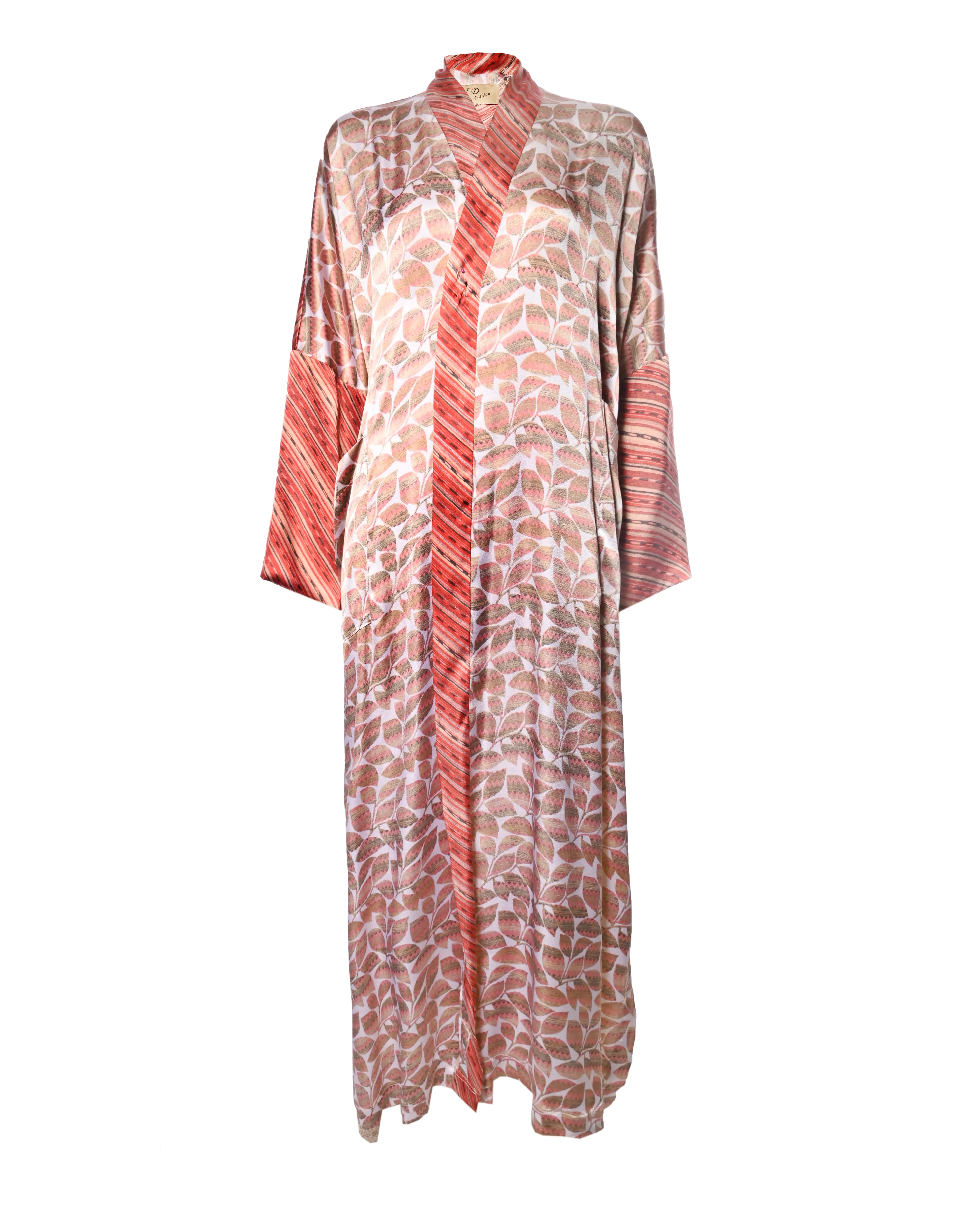 Multicolor Silk Kimono Abaya