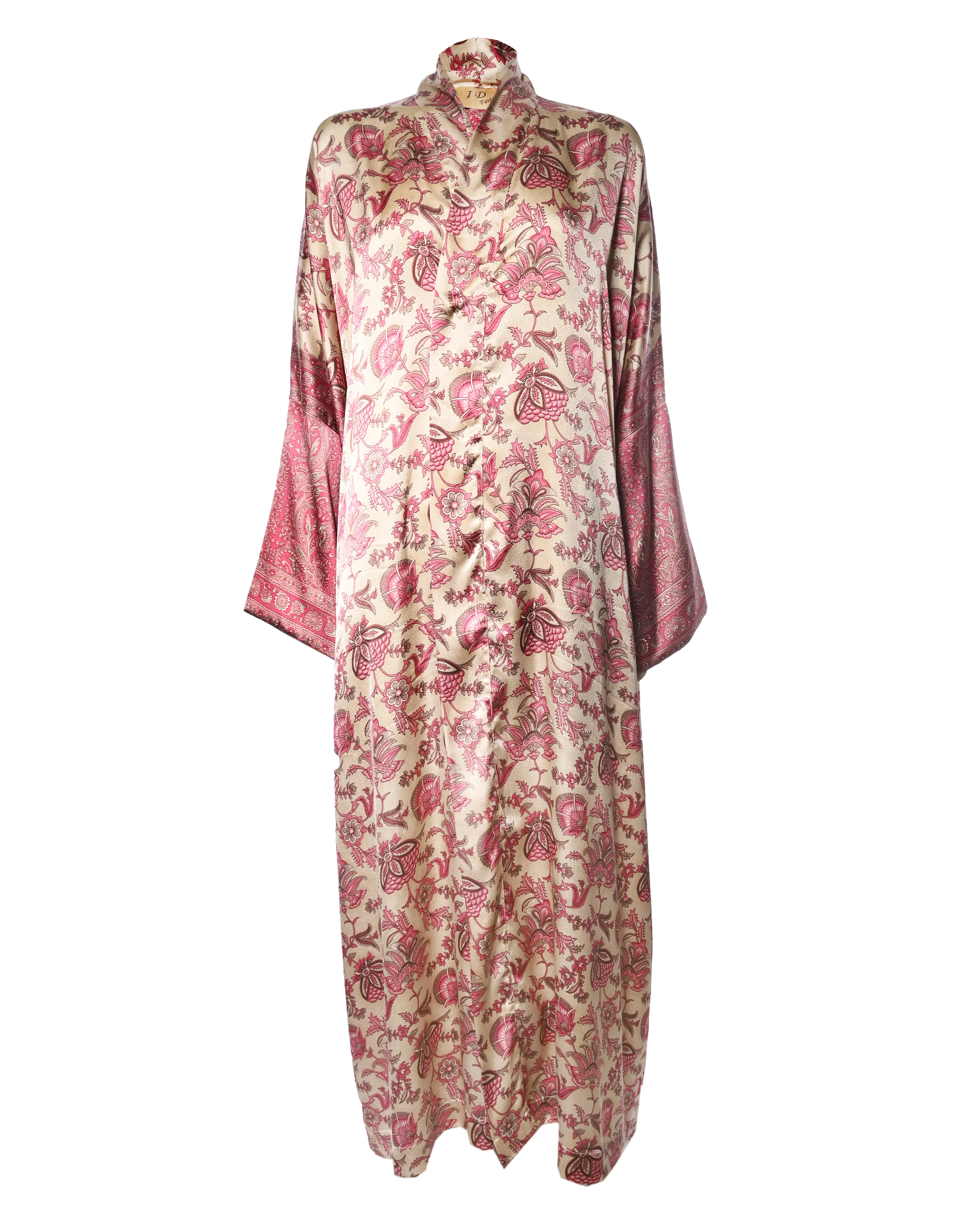 Multicolor Silk Kimono Abaya