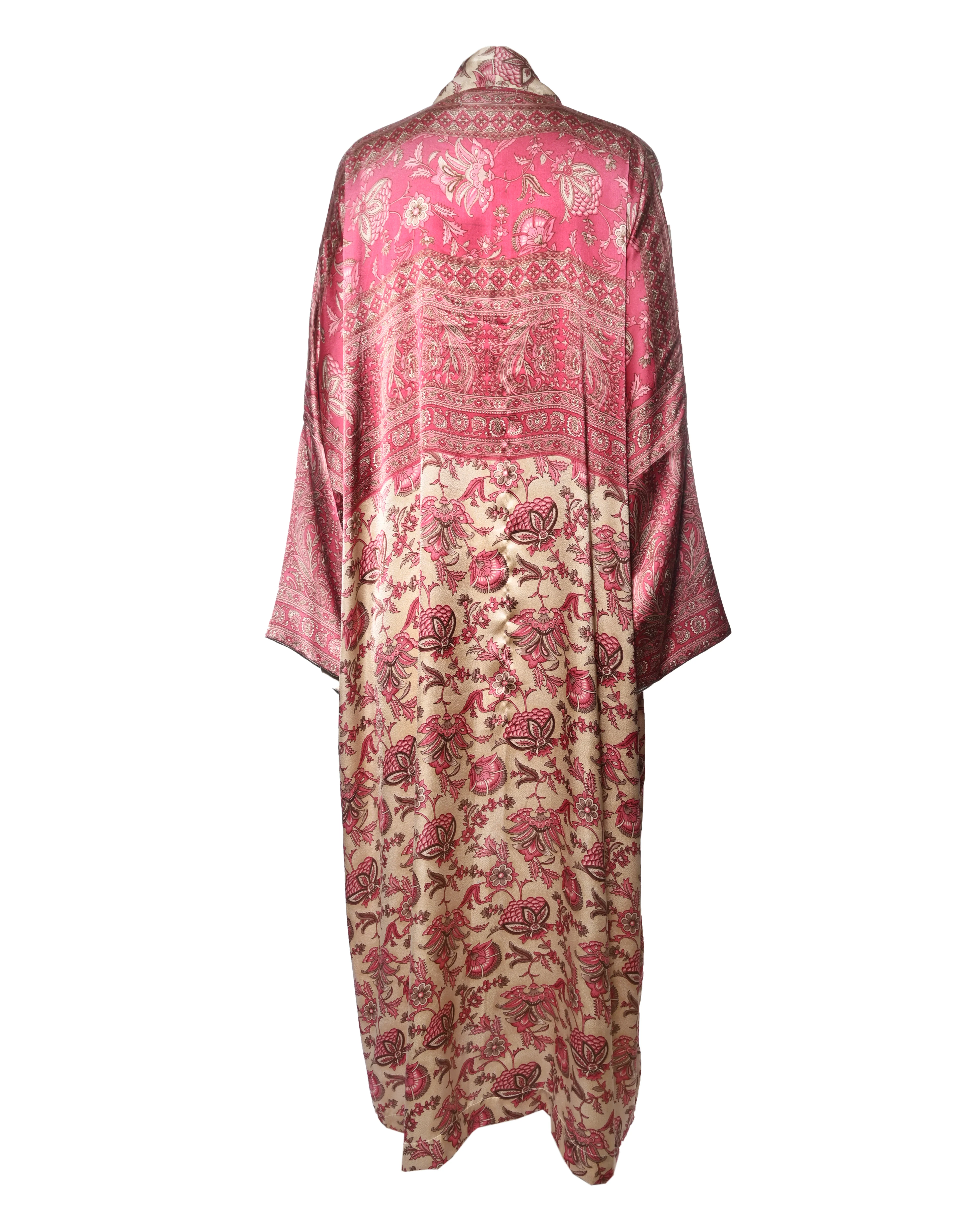 Multicolor Silk Kimono Abaya - Image 2