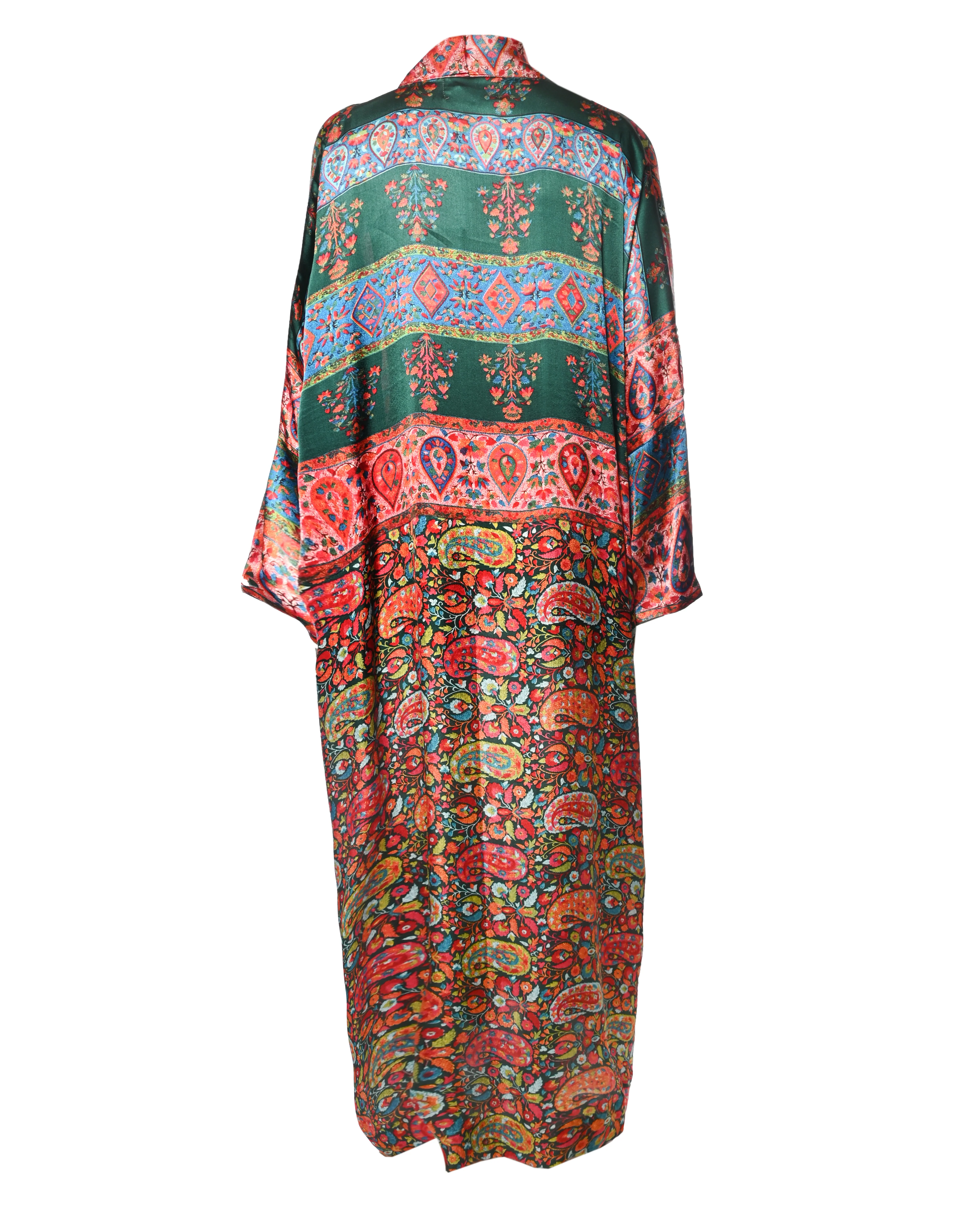 Multicolor Silk Kimono Abaya - Image 2
