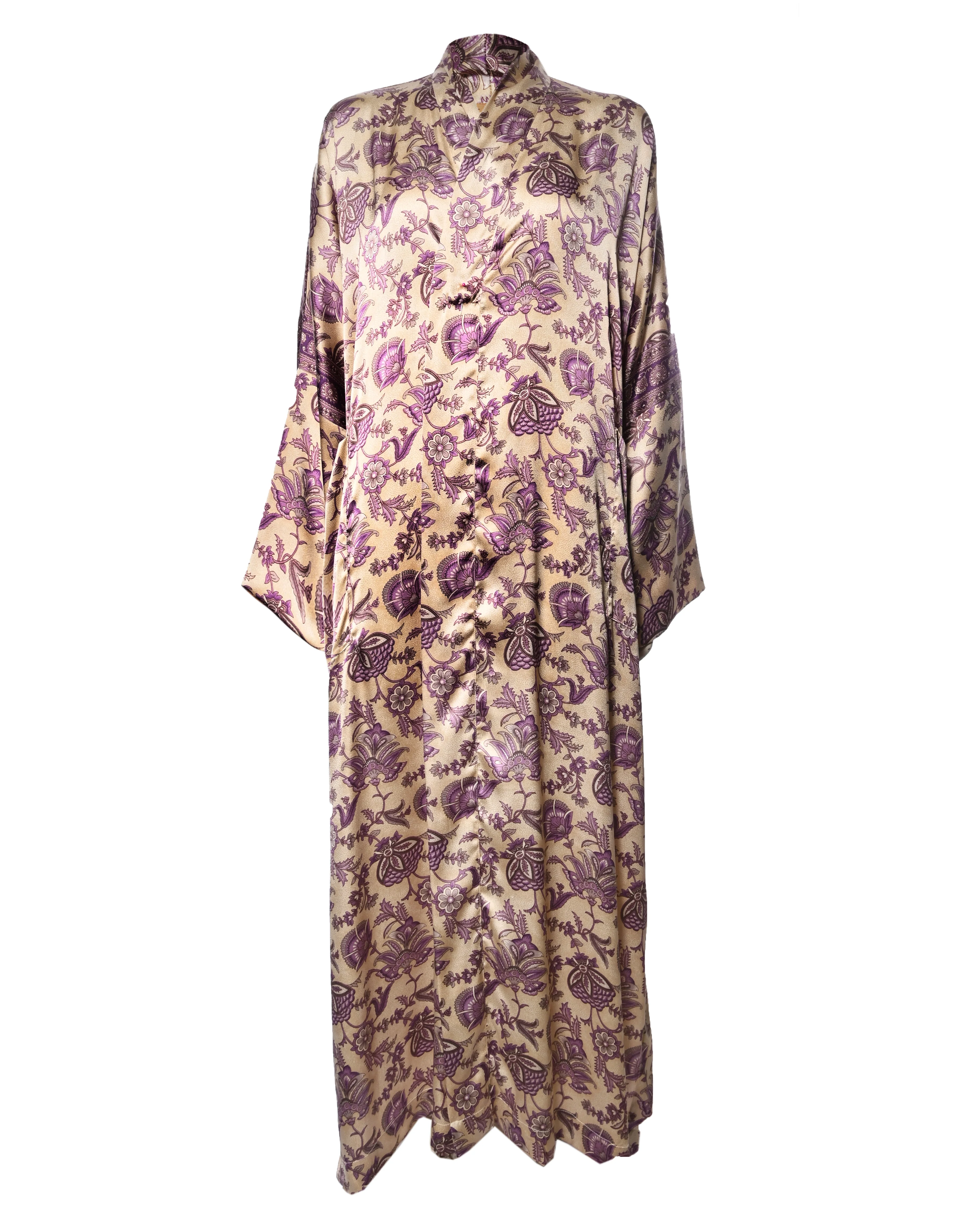 Multicolor Silk Kimono Abaya