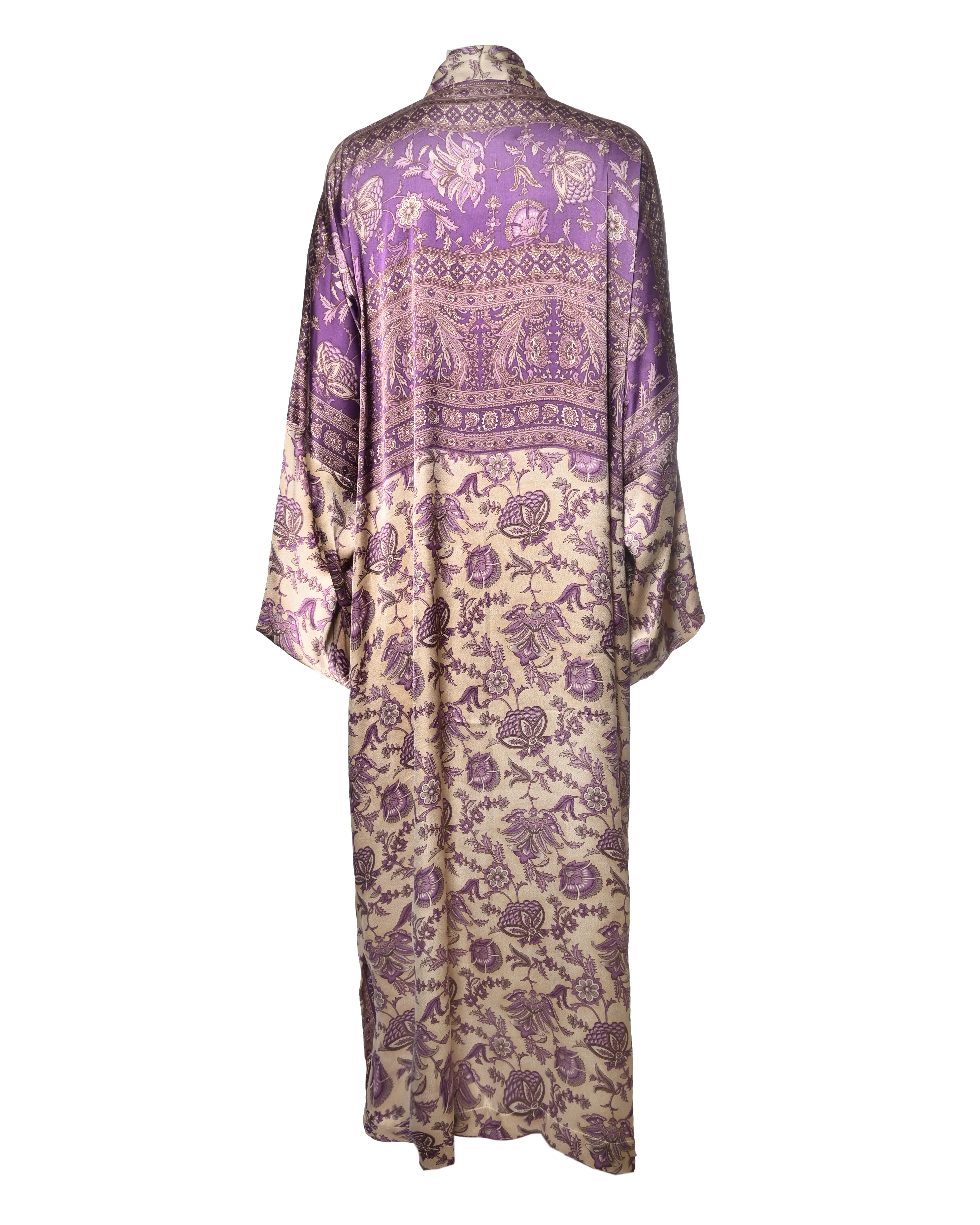 Multicolor Silk Kimono Abaya - Image 2