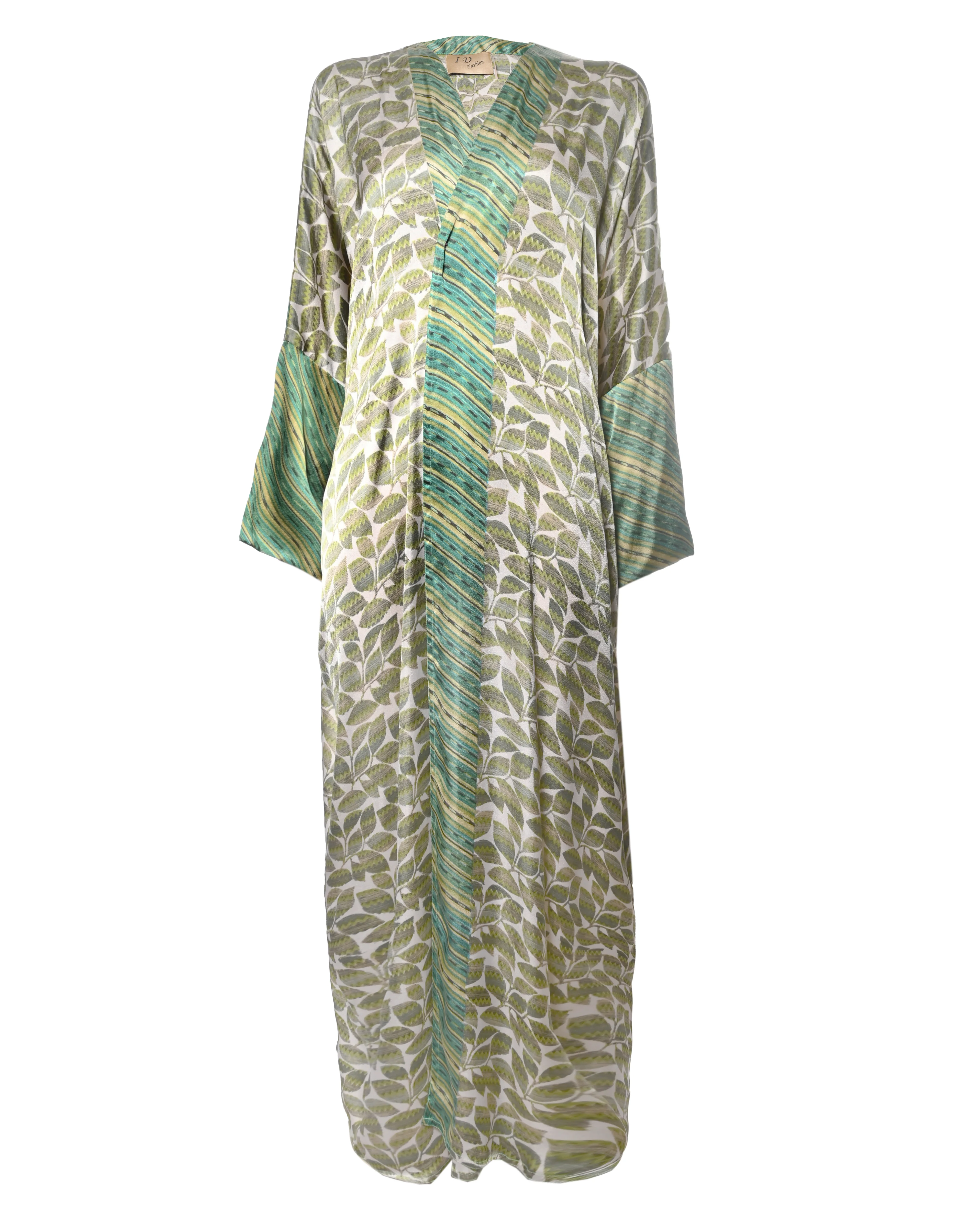 Multicolor Silk Kimono Abaya