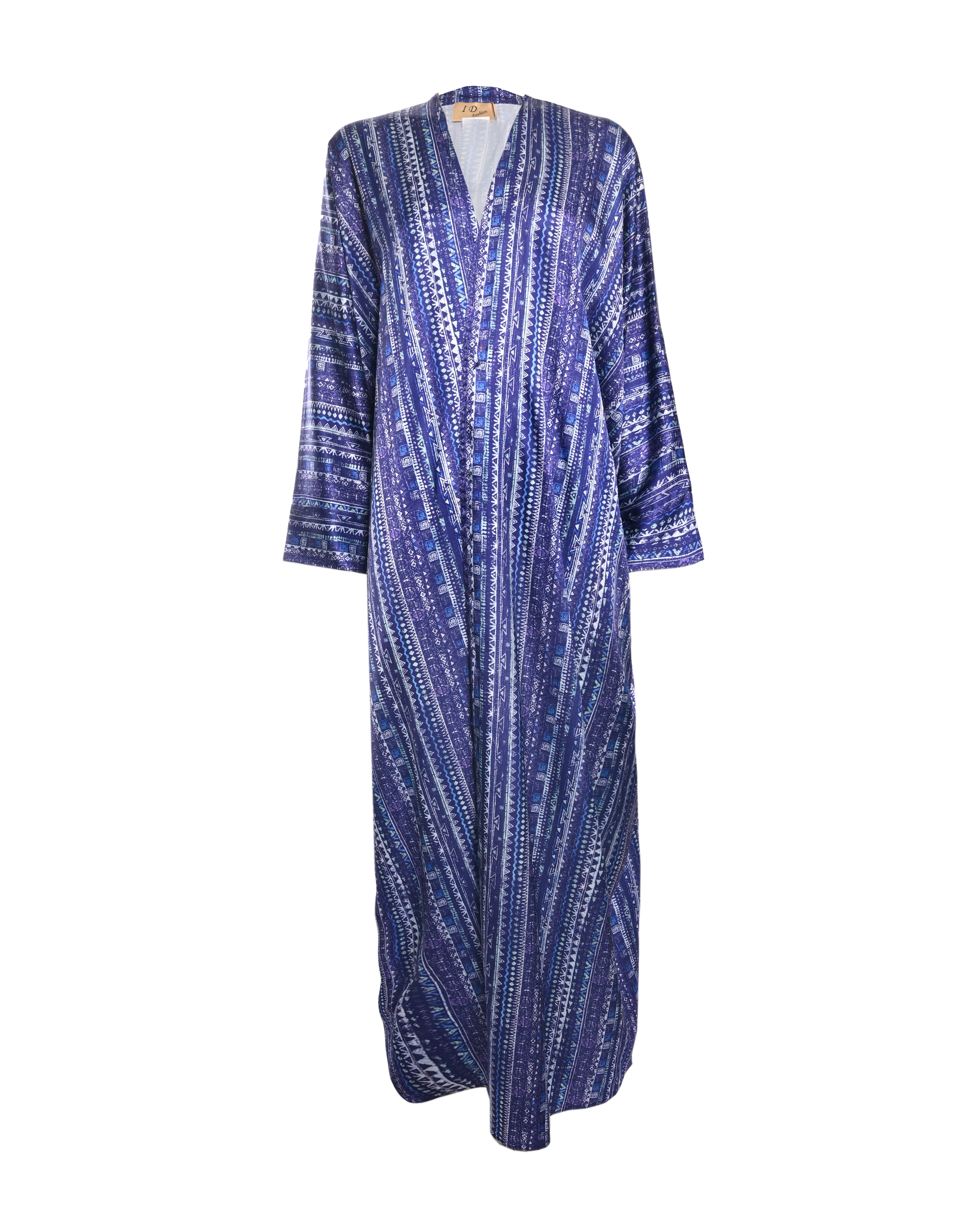 Multicolor Silk Kimono Abaya