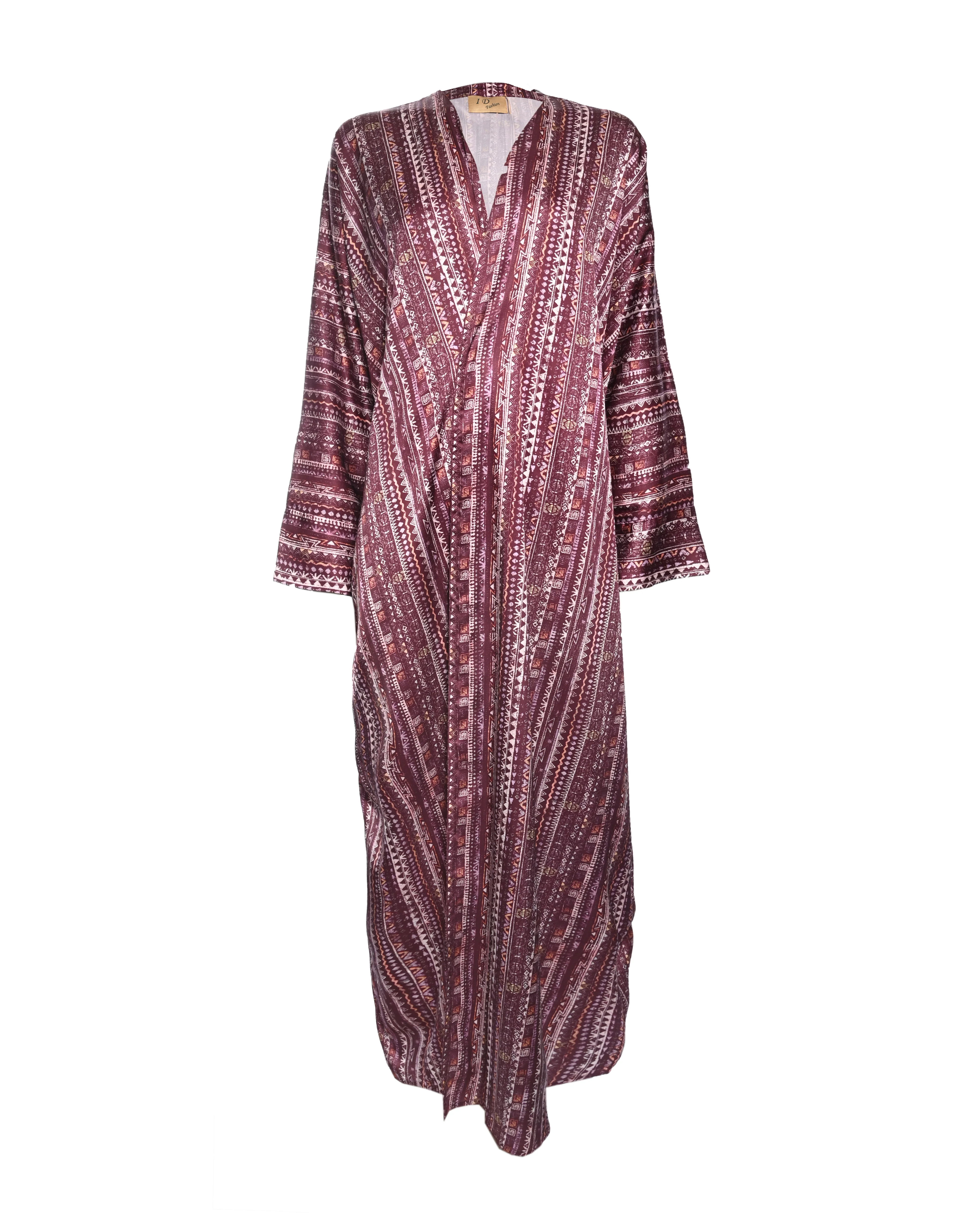 Multicolor Silk Kimono Abaya