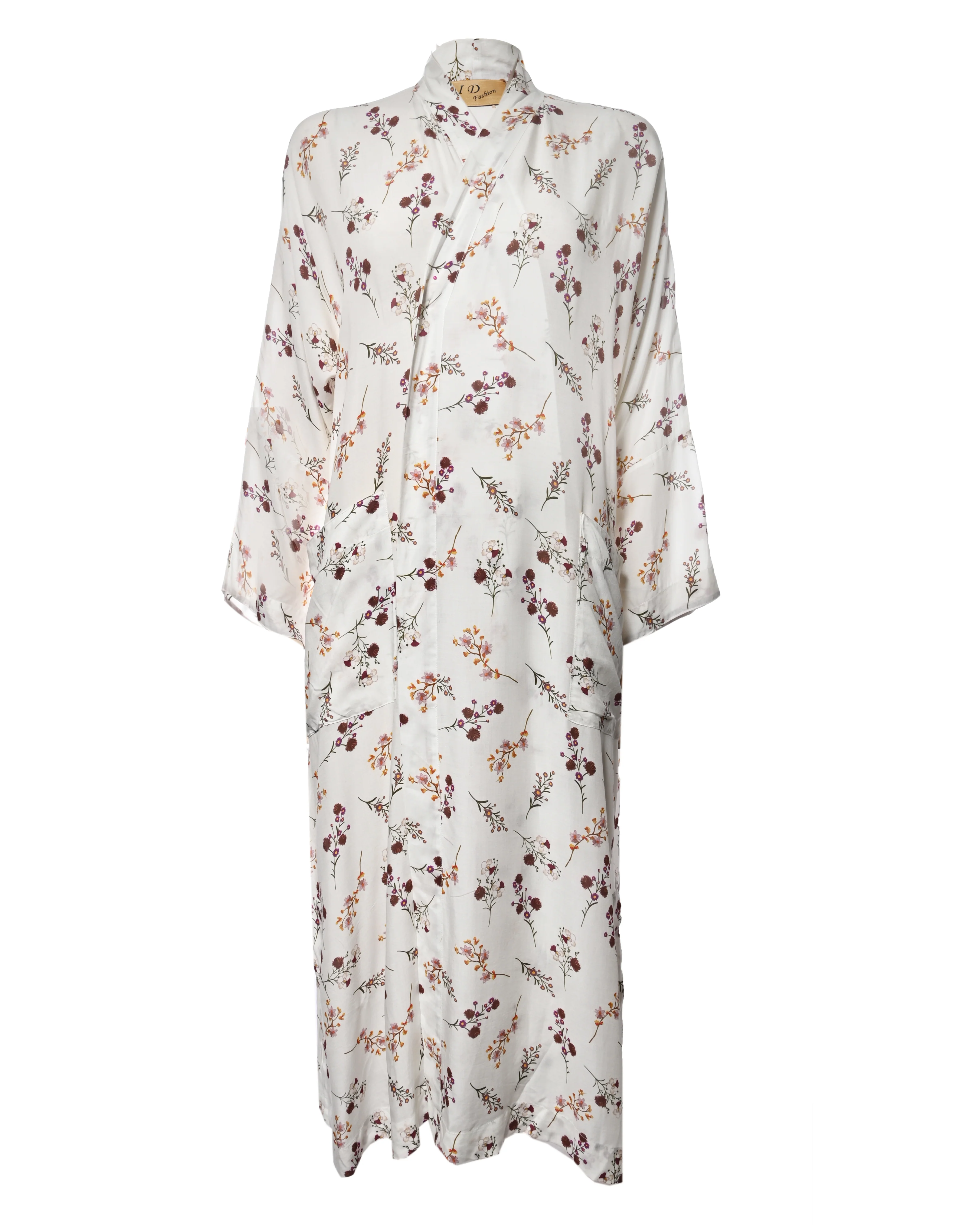Multicolor Silk Kimono Abaya