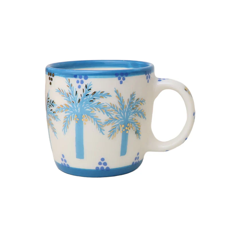 N Alphabet Palm Tree Ceramic Mug - Image 2
