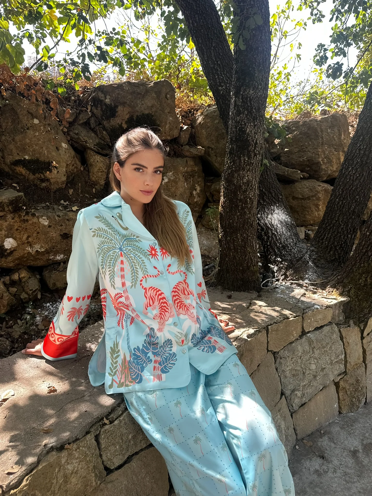 Noor Blue Pants Set