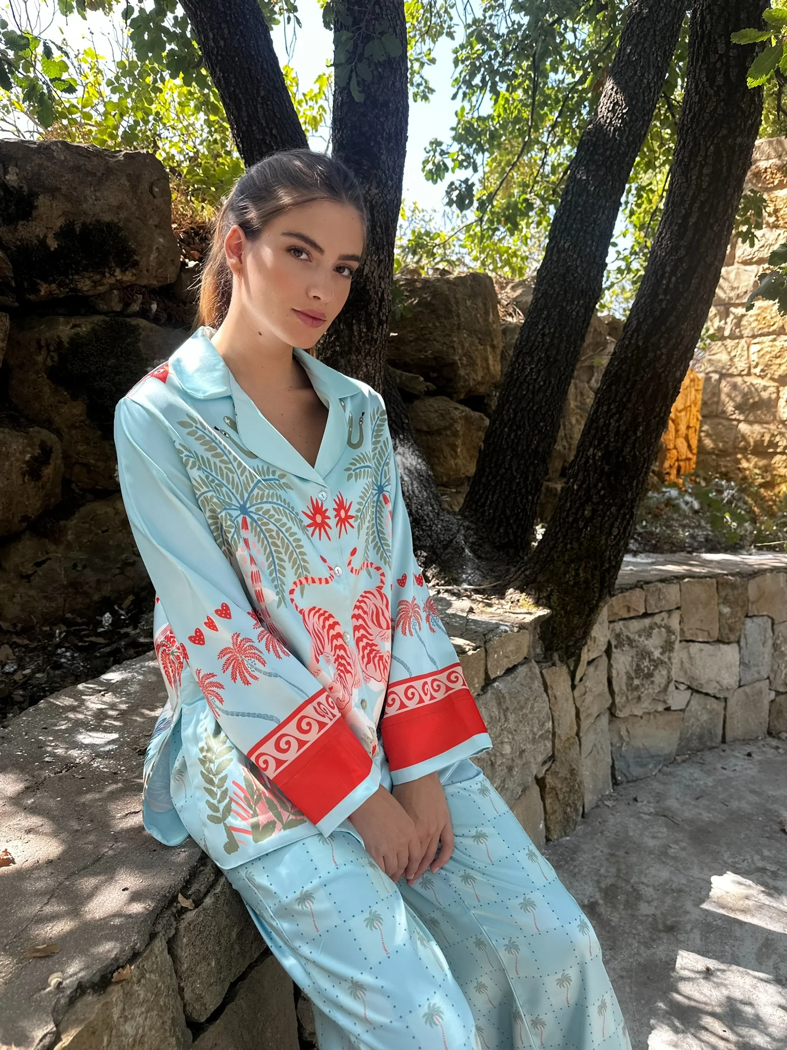 Noor Blue Pants Set - Image 2