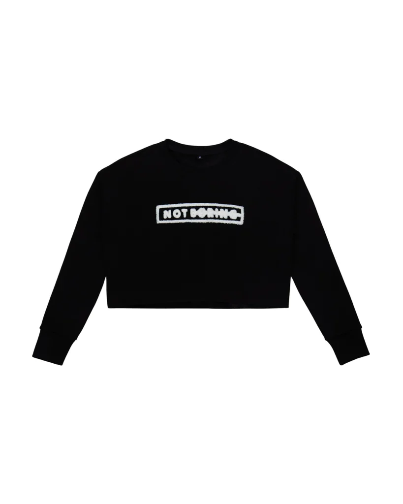 Not Boring Crop Top Sweater