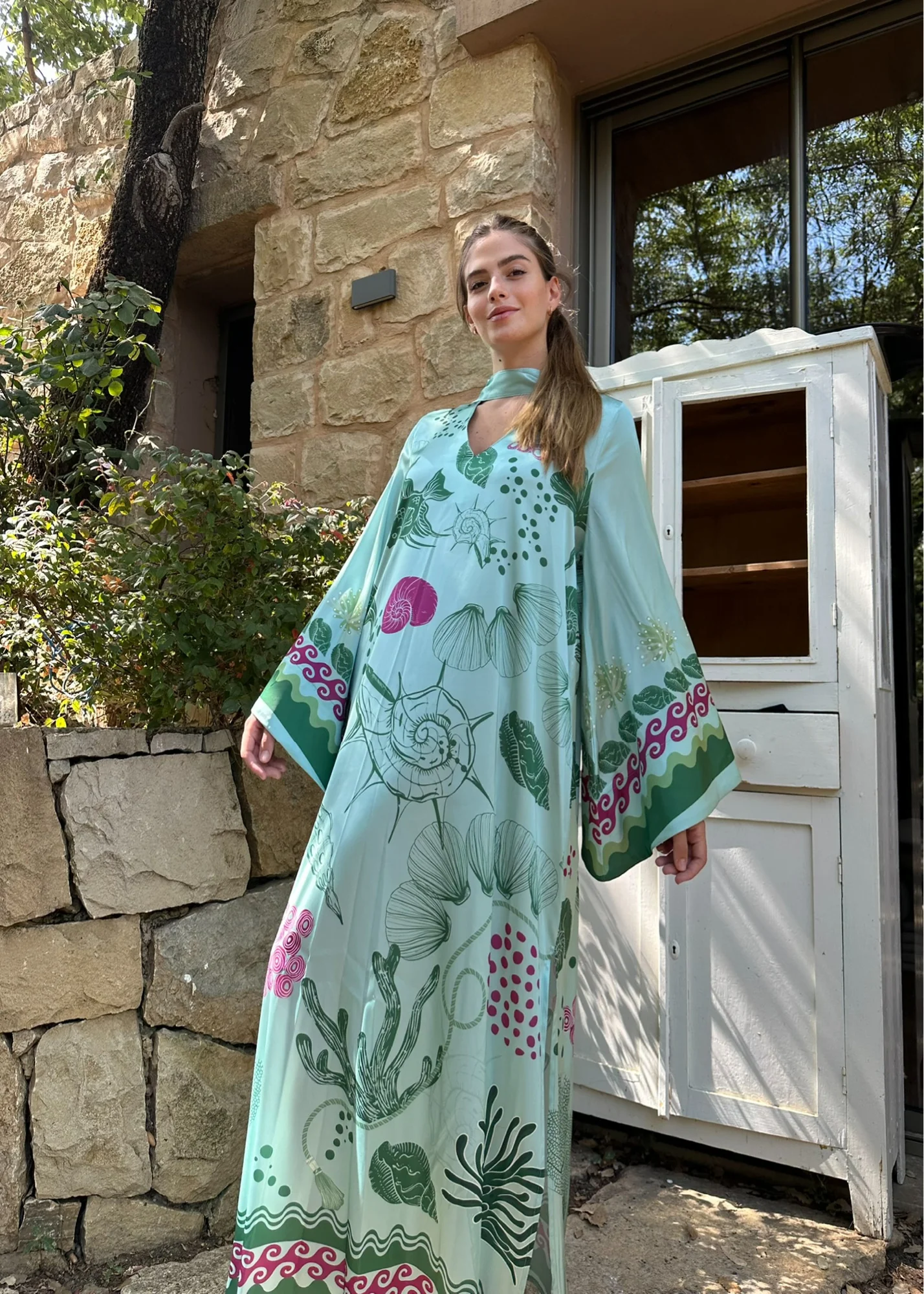 Olea Green Kaftan - Image 3
