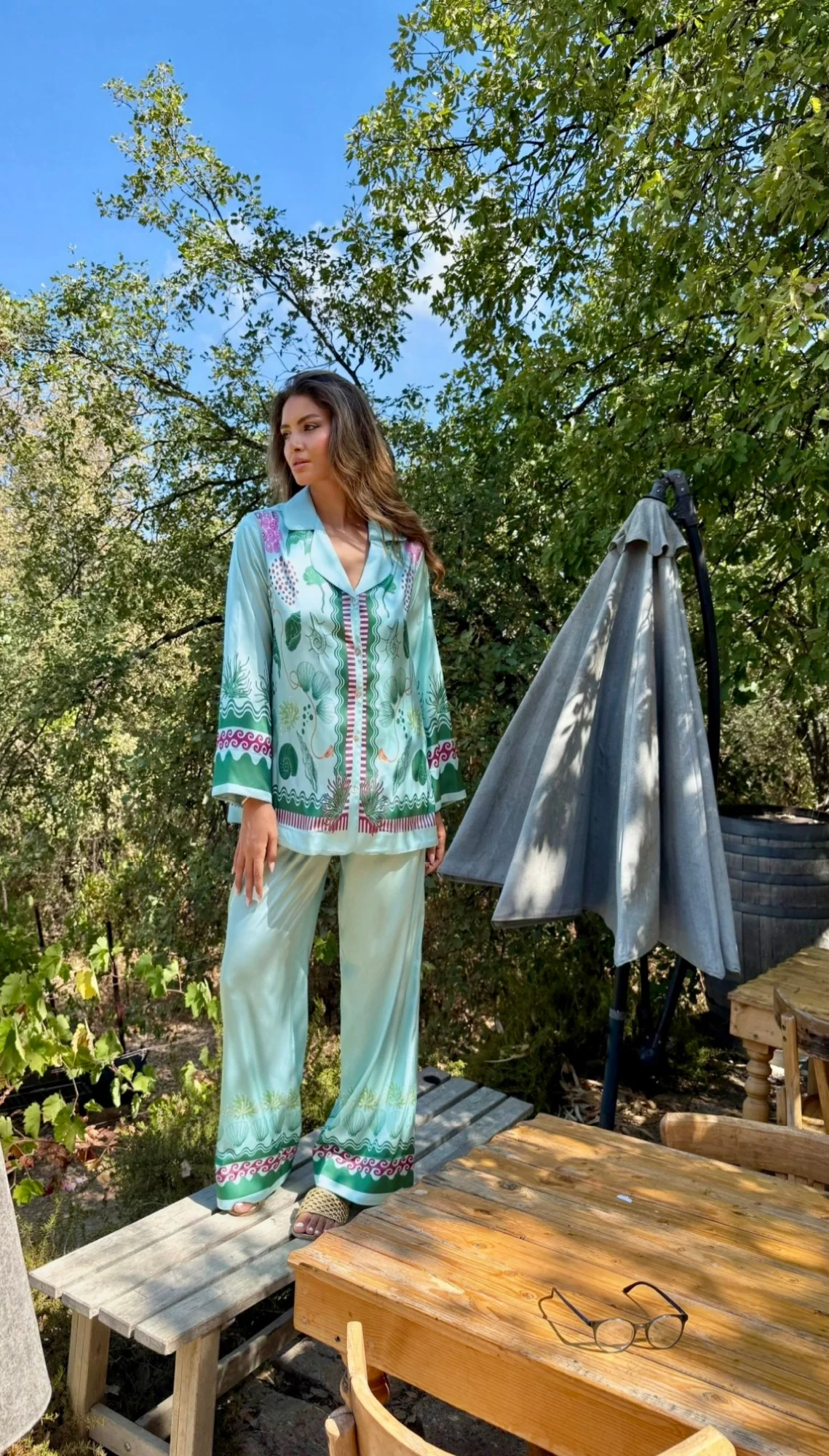 Olea Green Pants Set