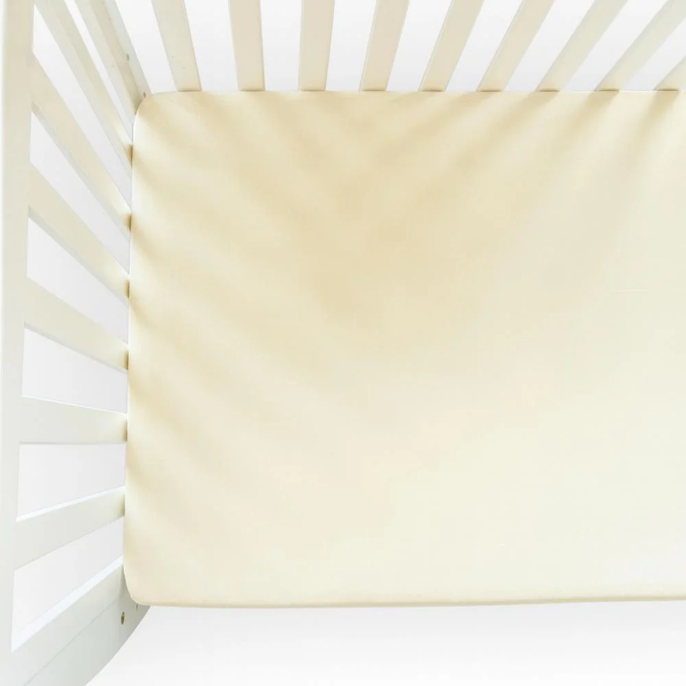 Olive Green Palm Crib Sheet - Image 3