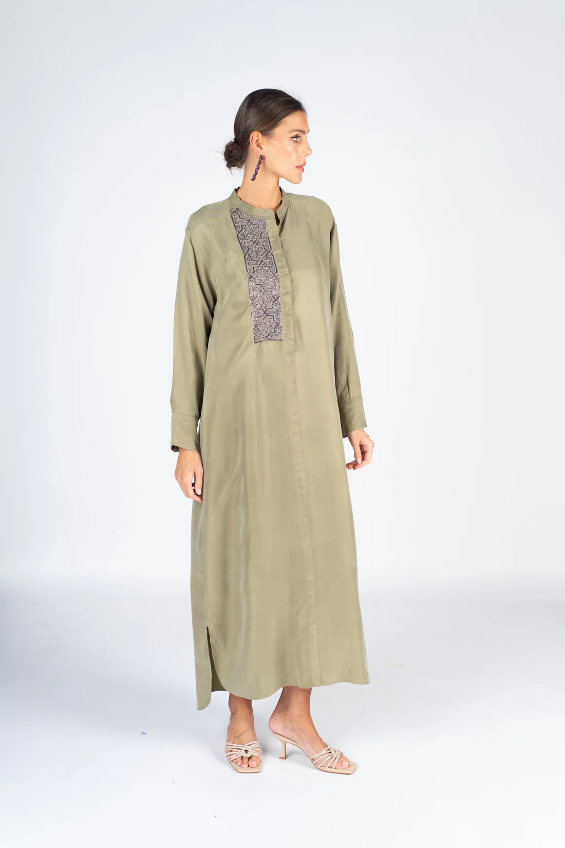 Olive Mao Washed Silk Kaftan