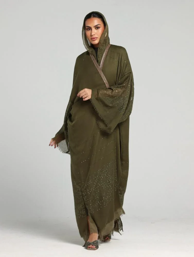 Olive You Cotton Abaya - Image 3