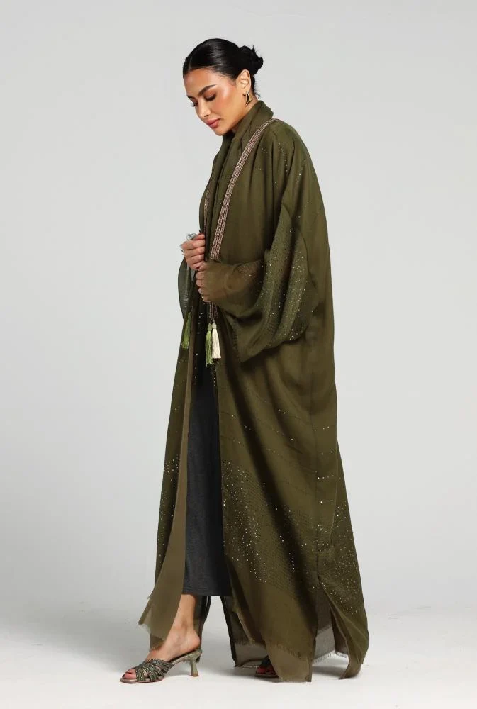Olive You Cotton Abaya - Image 4