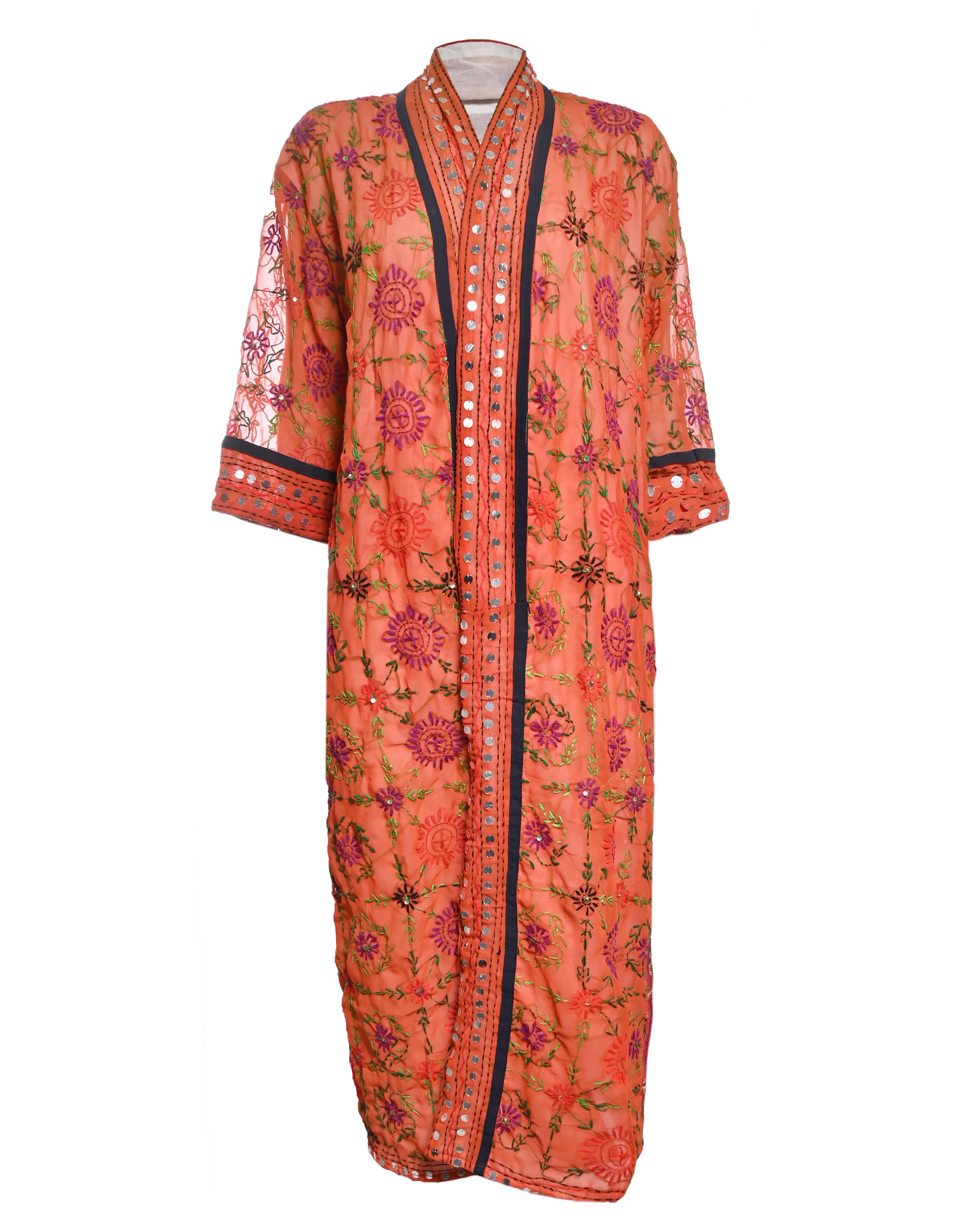Multicolor Embroidered Kimono